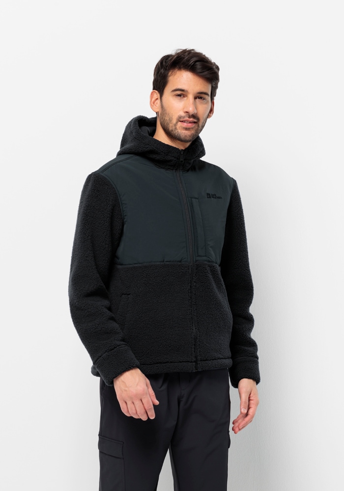 Jack Wolfskin Fleecejacke »FELSLICHT HOODED JKT M«, mit Kapuze