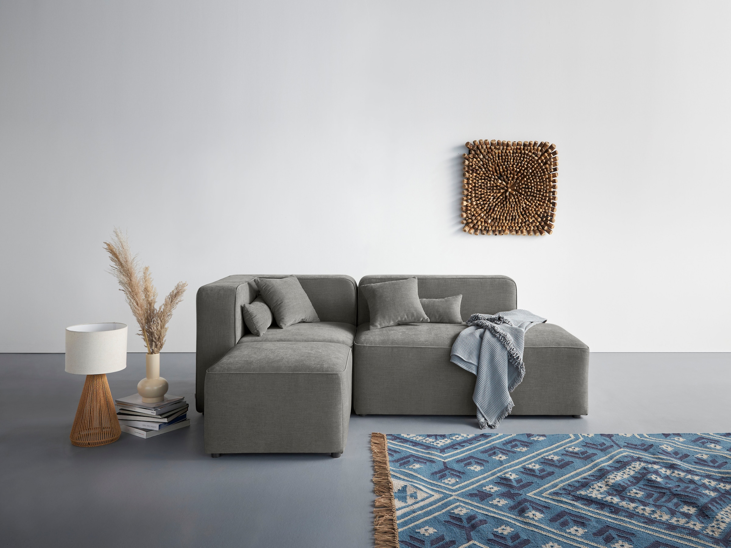Home affaire Ecksofa "Sundstrup L-Form" Modulserie, individuelle Zusammenst günstig online kaufen