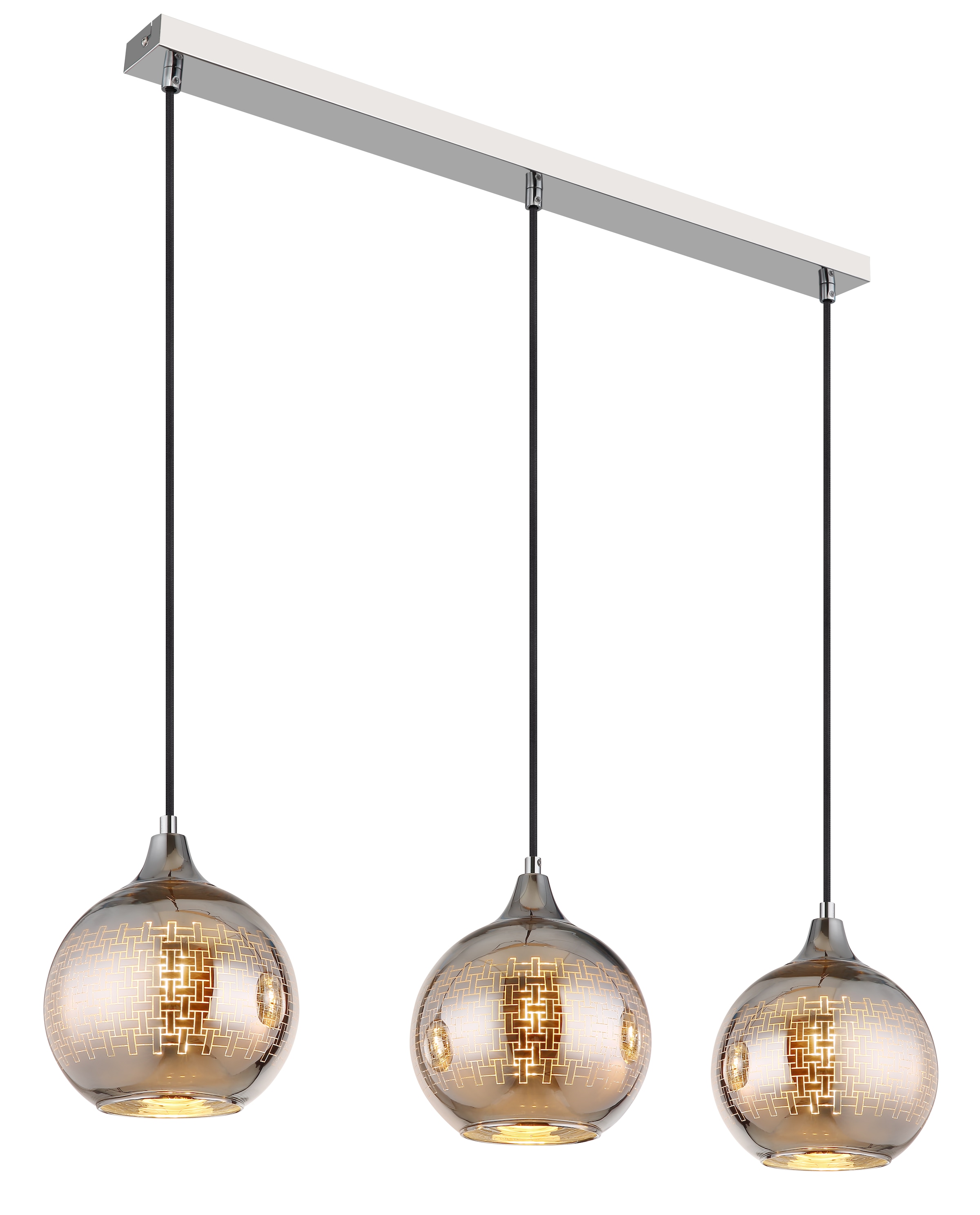 GLOBO LIGHTING Hängeleuchte "LOURDES", weiß, H: 129cm, 1 Stk., Leuchten, Hängelampe Esszimmer-Leuchte Esstischleuchte Wohnzimmer, Hängeleuchte