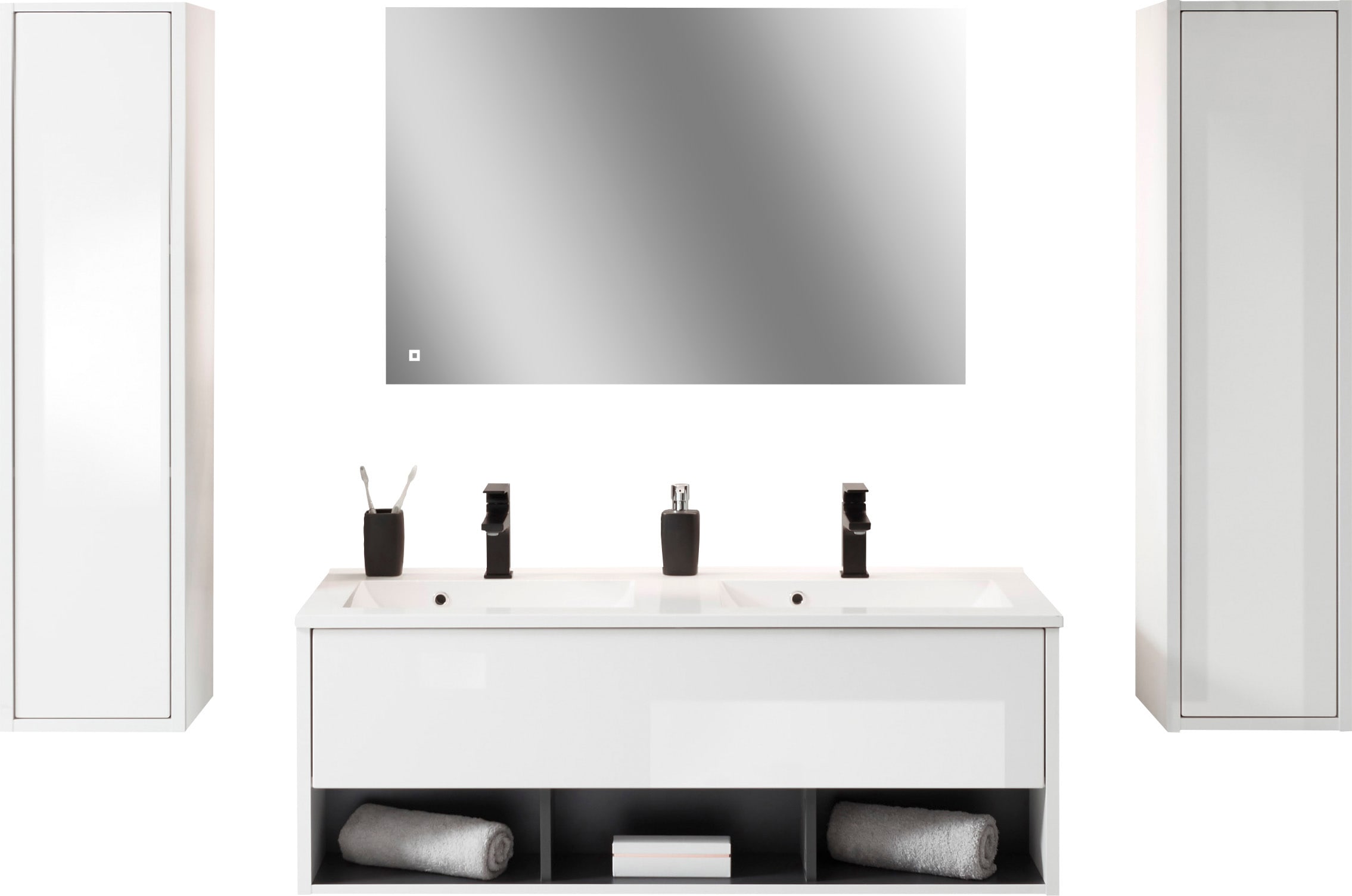 PLACES OF STYLE Badmöbel-Set "Studio Line, Bad im modernen Design, 4-teilig günstig online kaufen