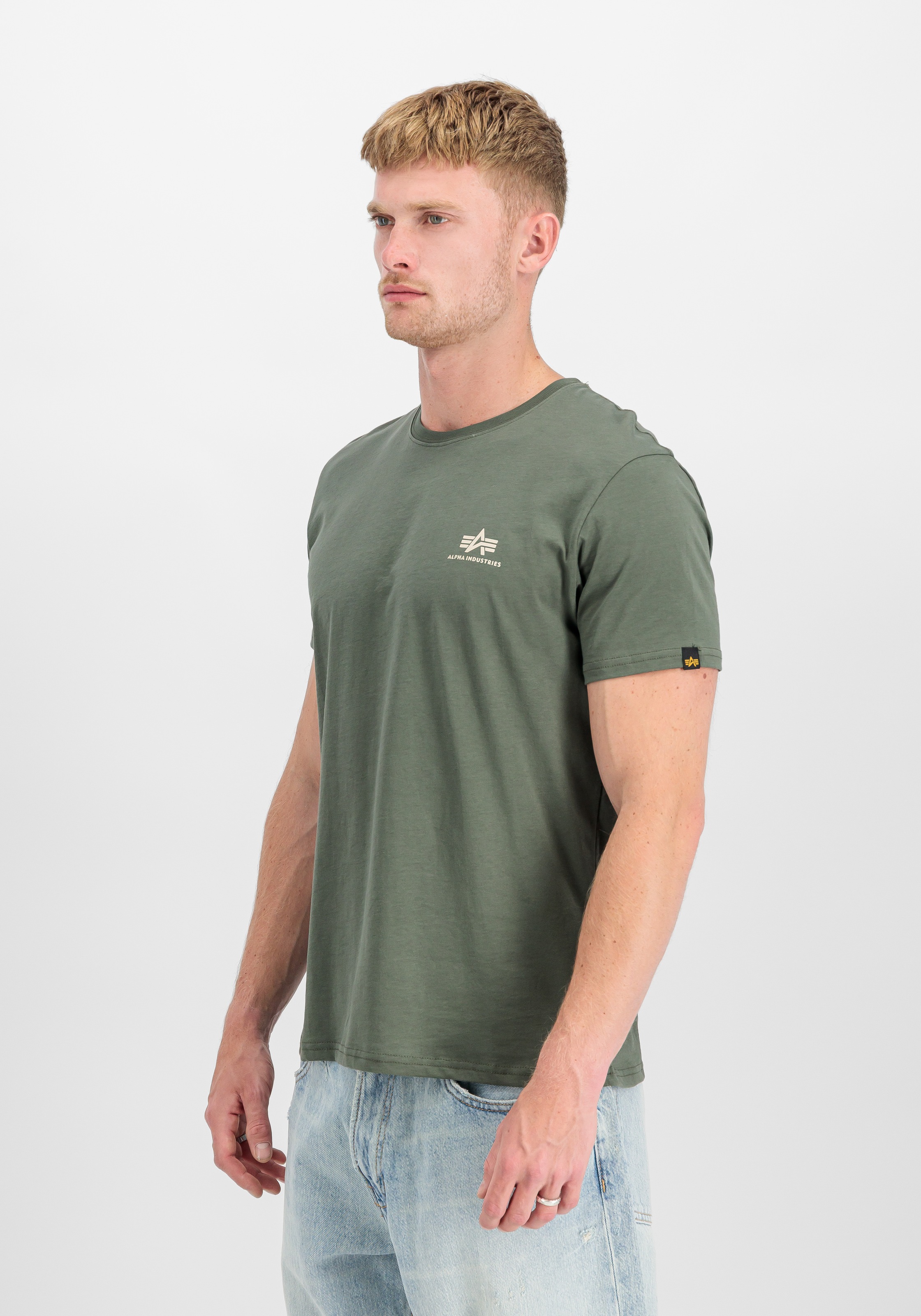 Alpha Industries Rundhalsshirt "BASIC T SMALL LOGO" Baumwolle, regular fit günstig online kaufen