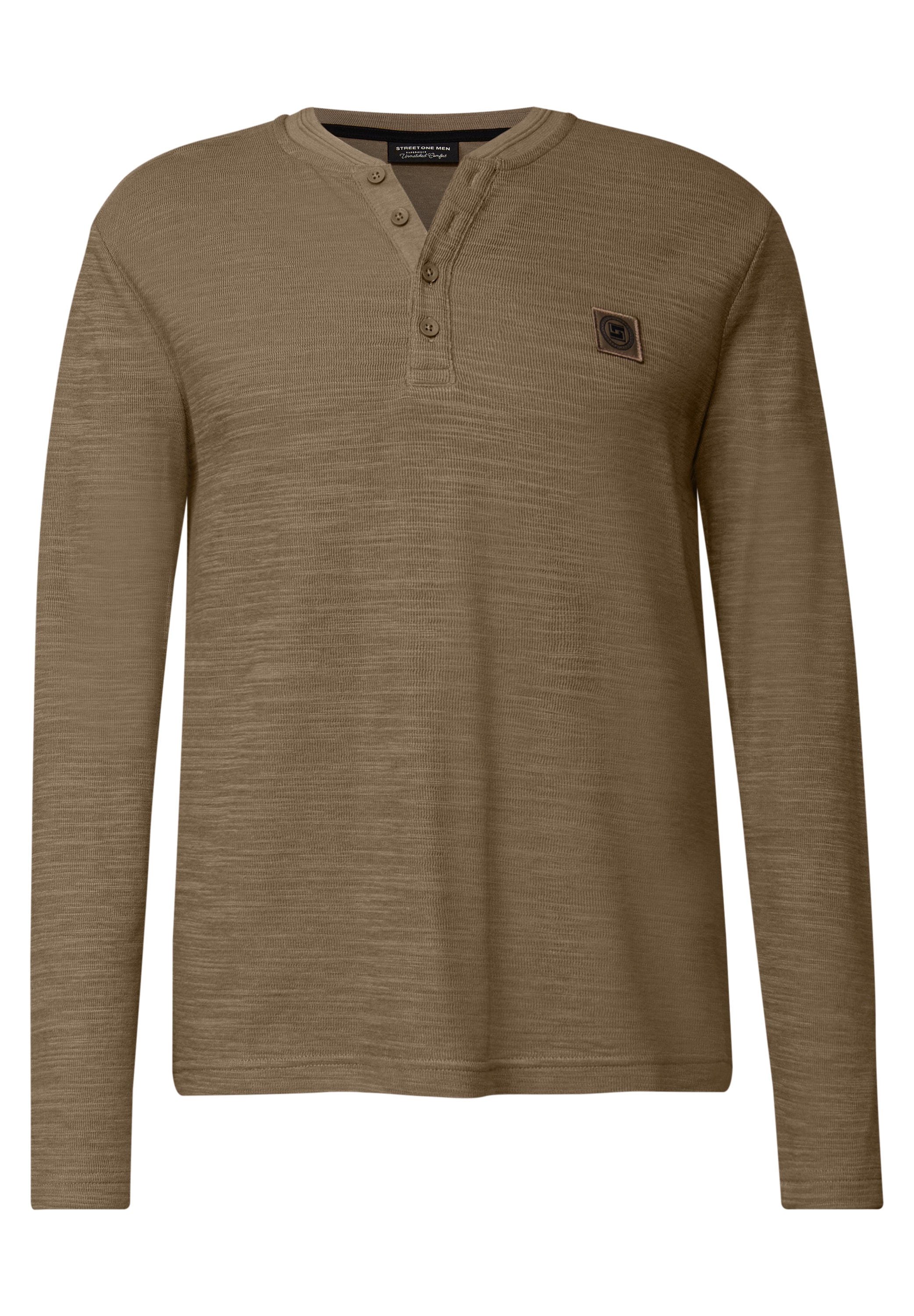 STREET ONE MEN Langarmshirt, im soften Baumwoll-Mix