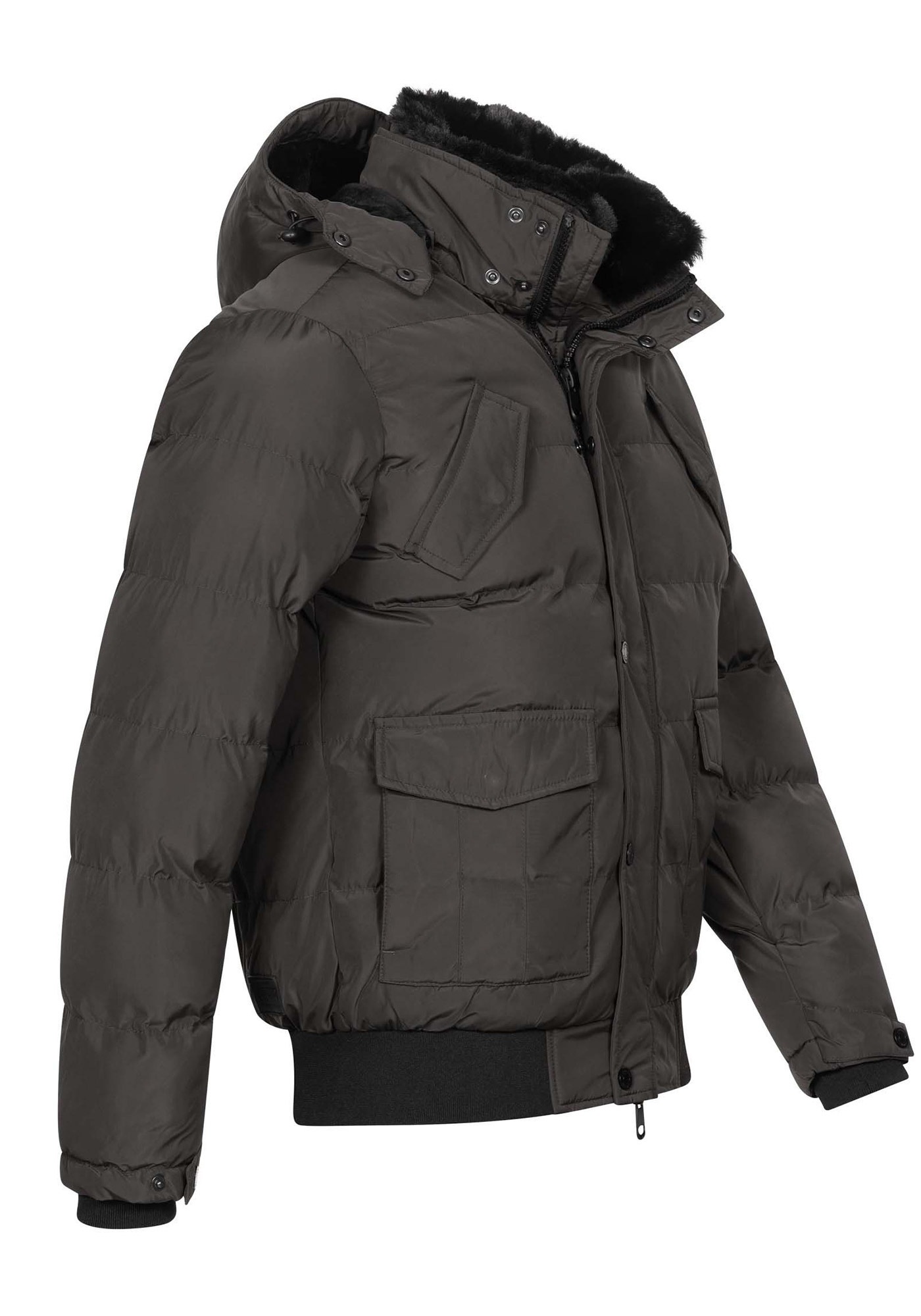 Alessandro Salvarini Winterjacke »ASLeonio« mit warmem Teddyfell und abnehmbarer Kapuze