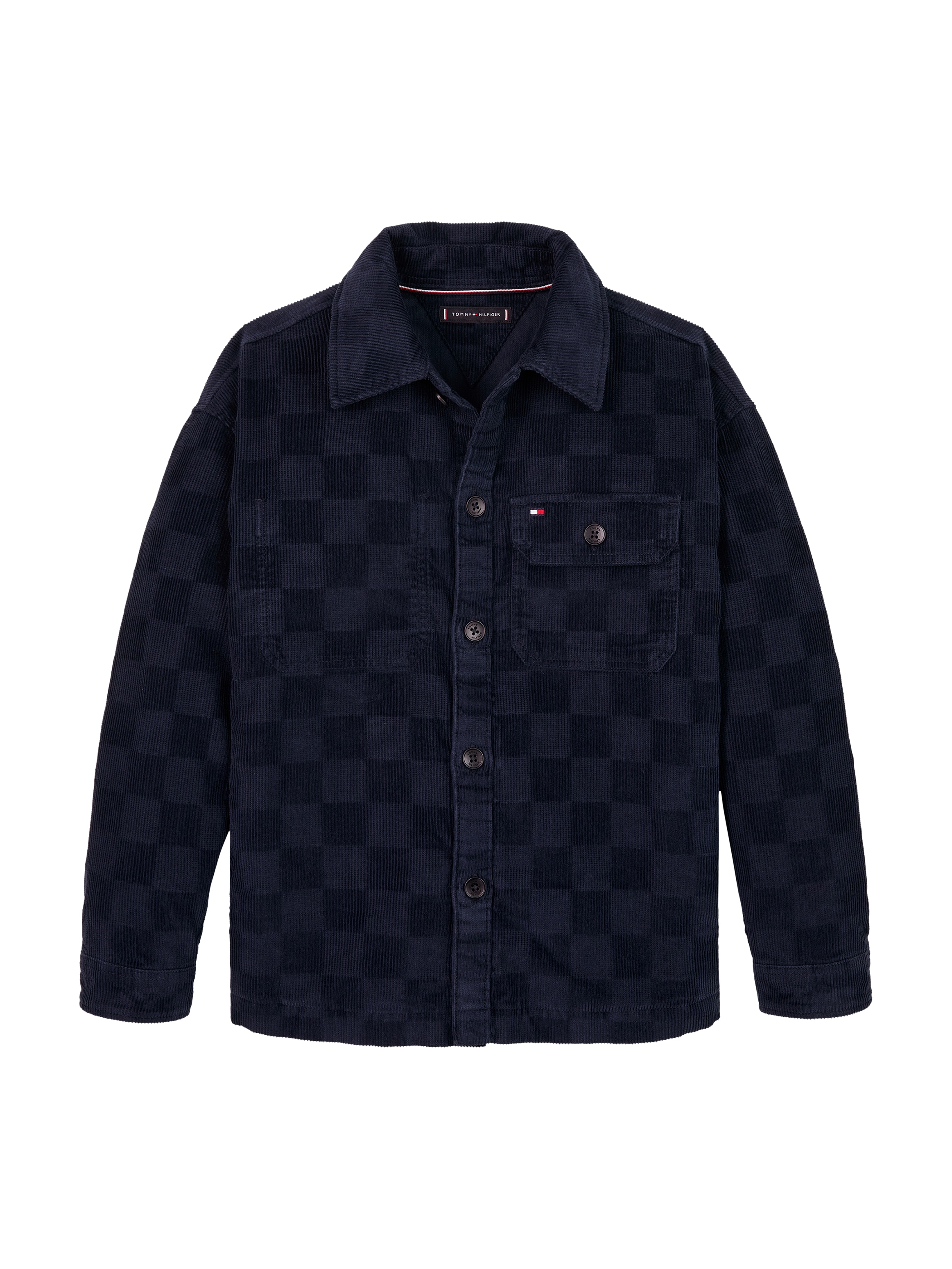 Tommy Hilfiger Langarmhemd »CHECKERBOARD CORDUROY SHIRT LS«, mit Schachbrett-Print