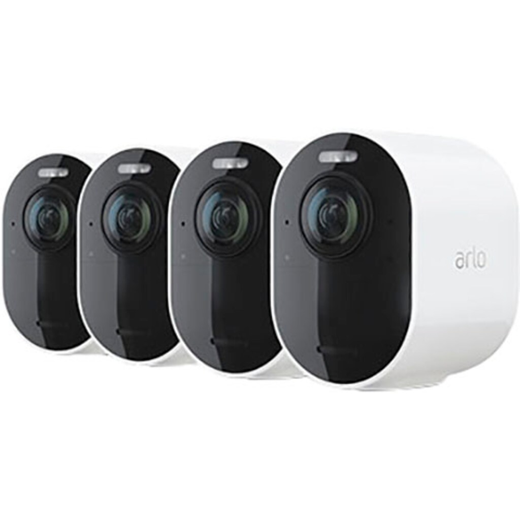 ARLO Überwachungskamera »Ultra 2 Spotlight Kabelloses 4K-UHD-Überwachungssystem mit 4 Kamera«, Außenbereich, (4)