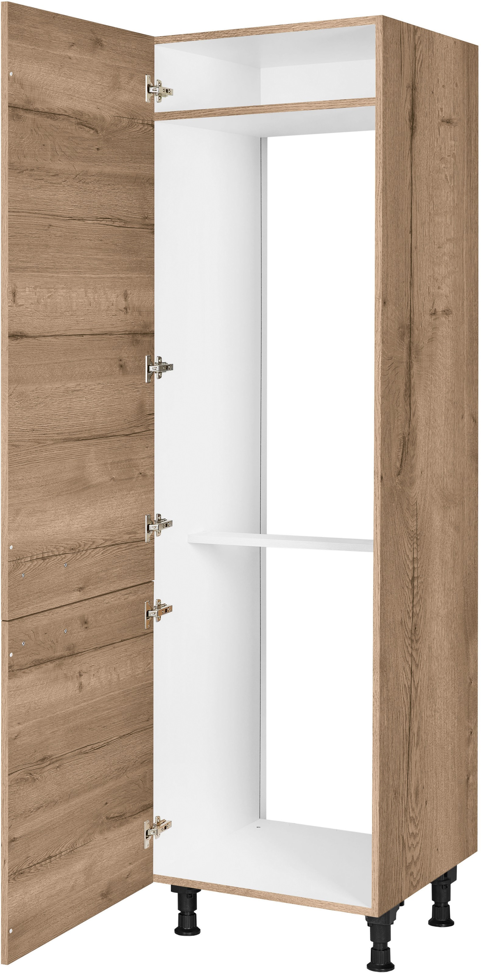 nobilia® Kühlmodul »"Structura", für ein Kühl- und Gefrierschrank, Ausrichtung wählbar«, vormontiert, Ausrichtung wählbar, Breite/Höhe: 60/216,6 cm