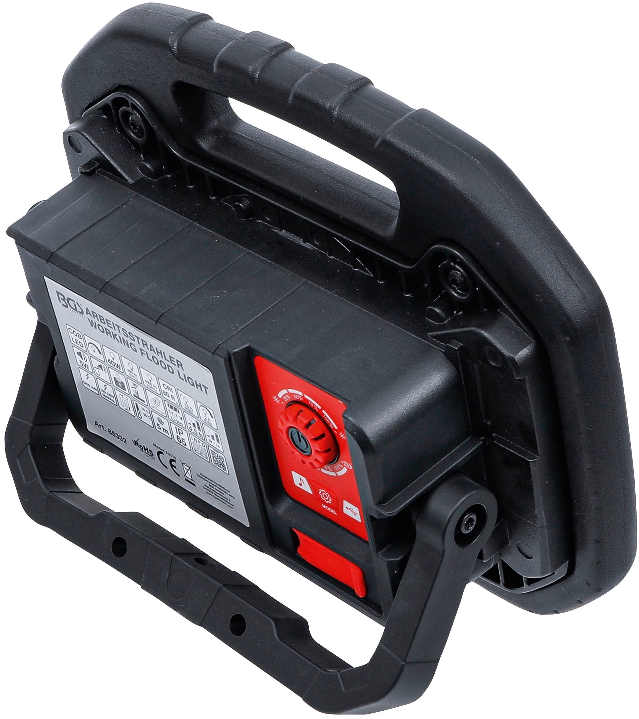 BGS Arbeitsleuchte »COB-LED-Arbeits-Strahler«, 40 W, mit integrierten Lautsprechern