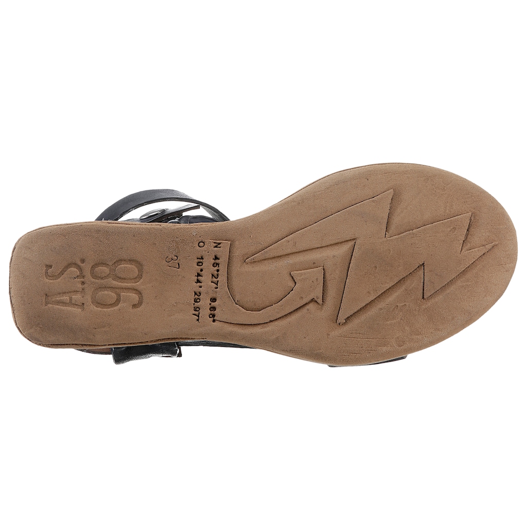 A.S.98 Sandalette »TOMADO«, Sommerschuh, Sandale, Keilabsatz mit coolen Nieten besetzt