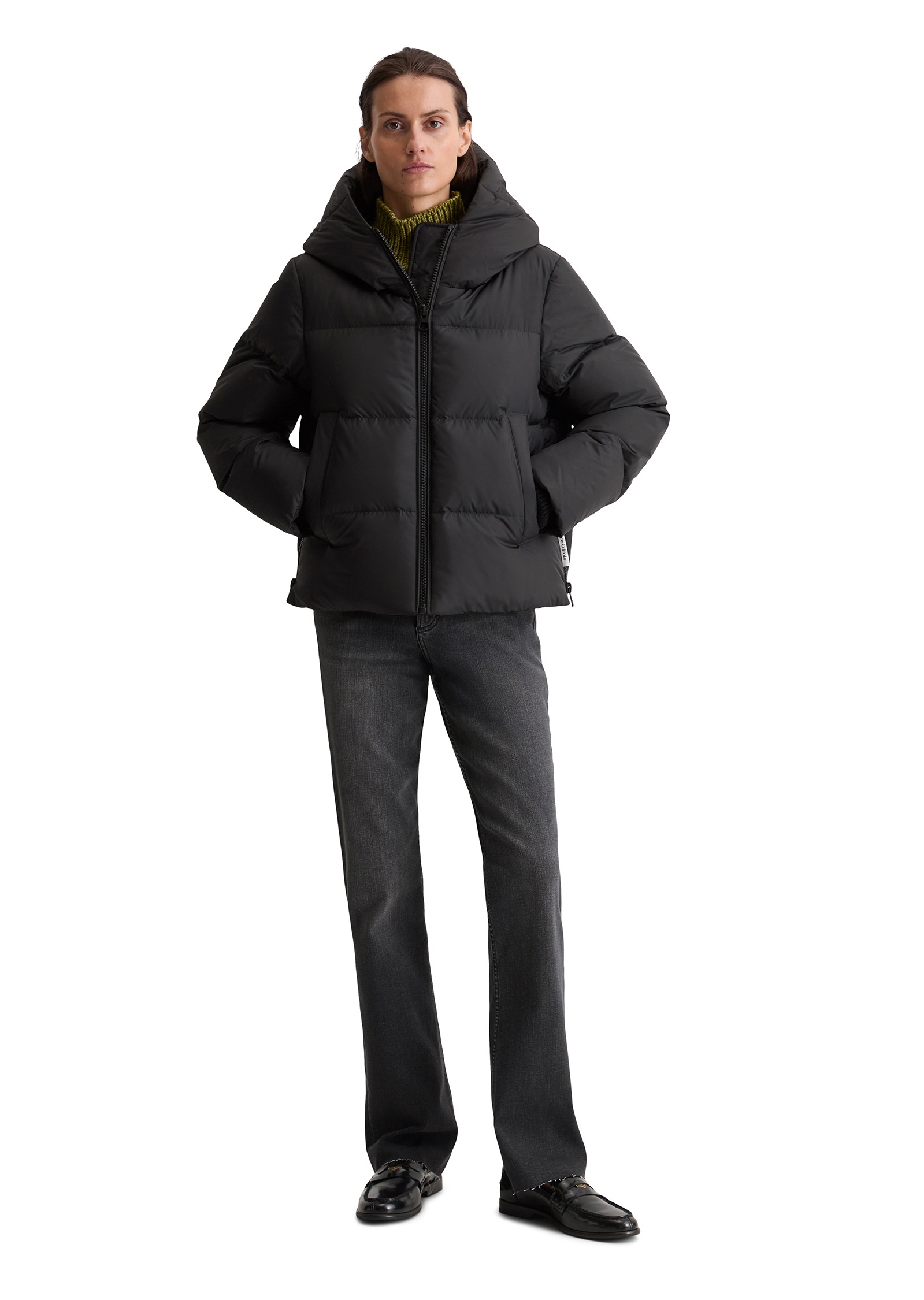 Marc O'Polo Daunenjacke, mit Kapuze, große Kapuze, Regular fit, wasserabweisend
