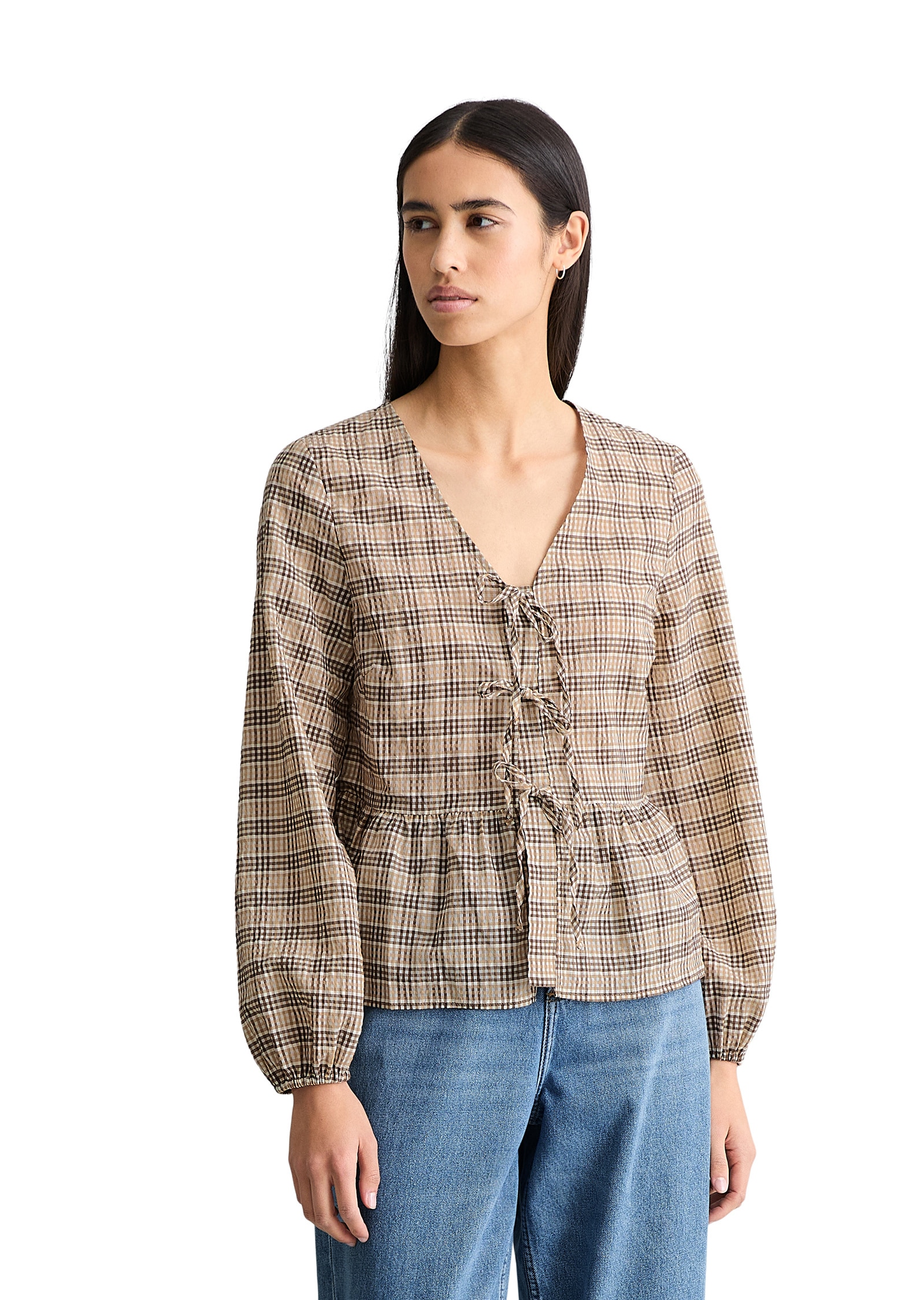 Marc OPolo DENIM Langarmbluse "aus Baumwolle-Mix" günstig online kaufen