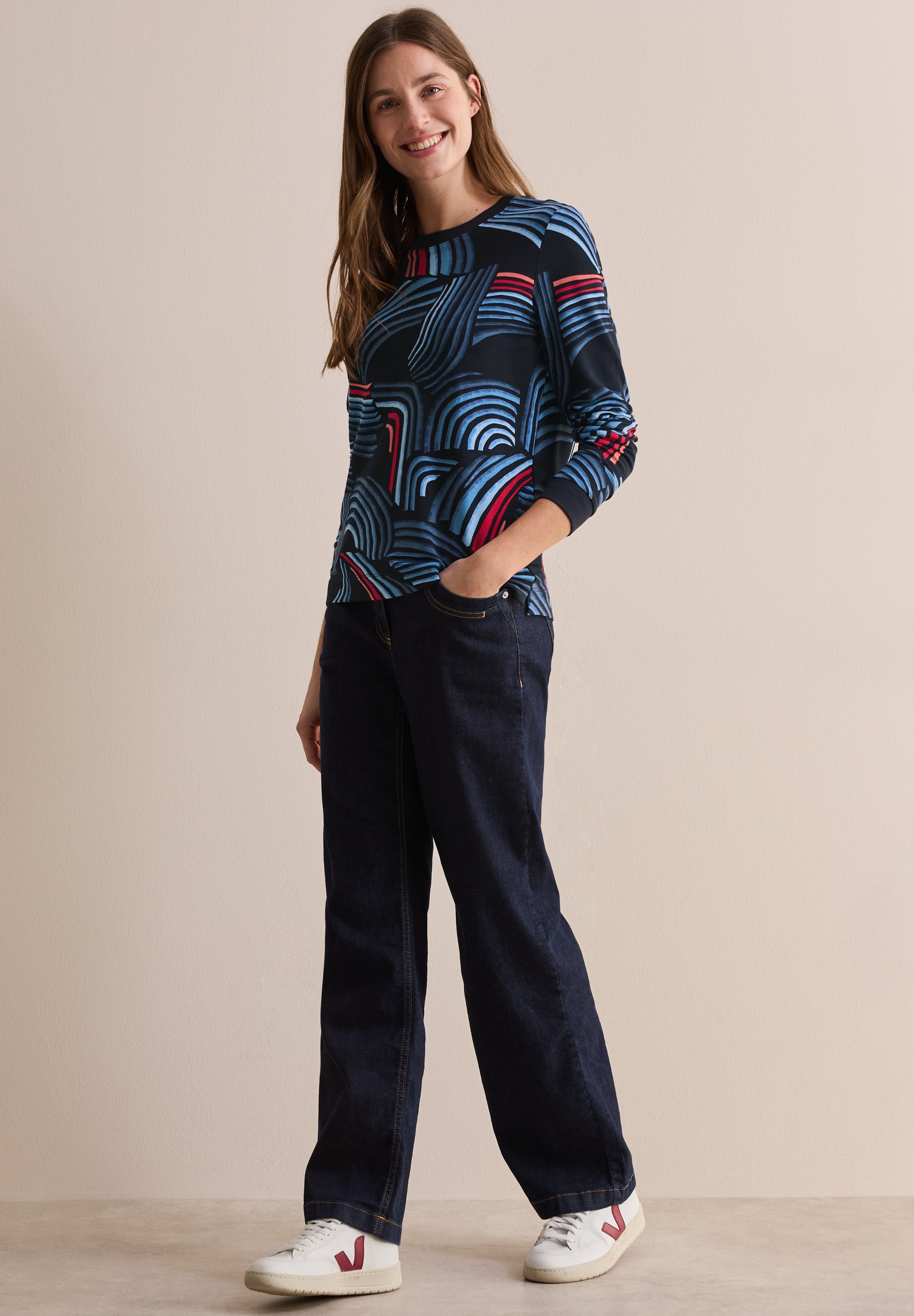 Cecil Langarmshirt, mit Rundhalsausschnitt