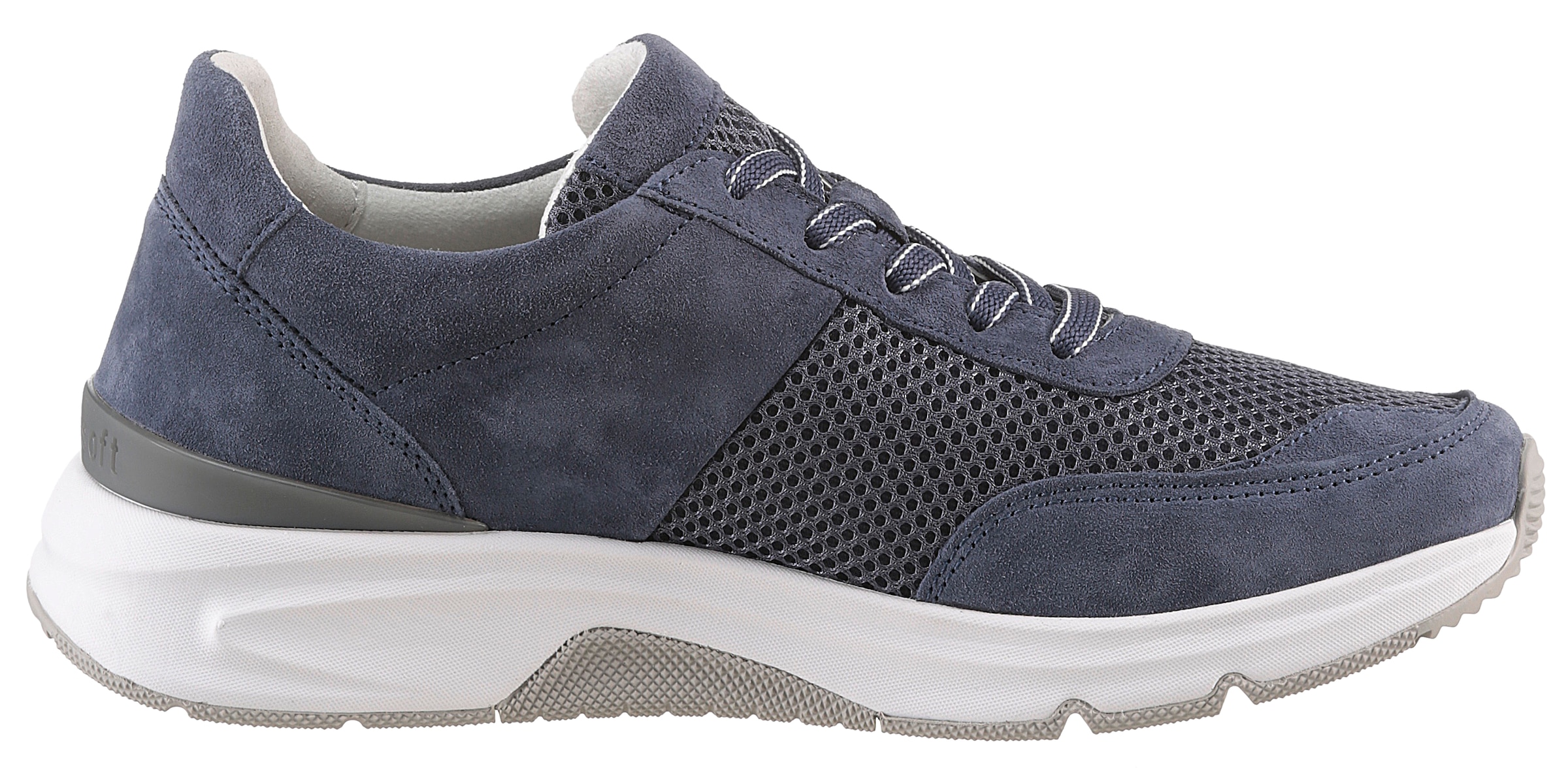 Gabor Rollingsoft Keilsneaker, Freizeitschuh, Halbschuh, Schnürschuh, Logoschriftzug an der Ferse
