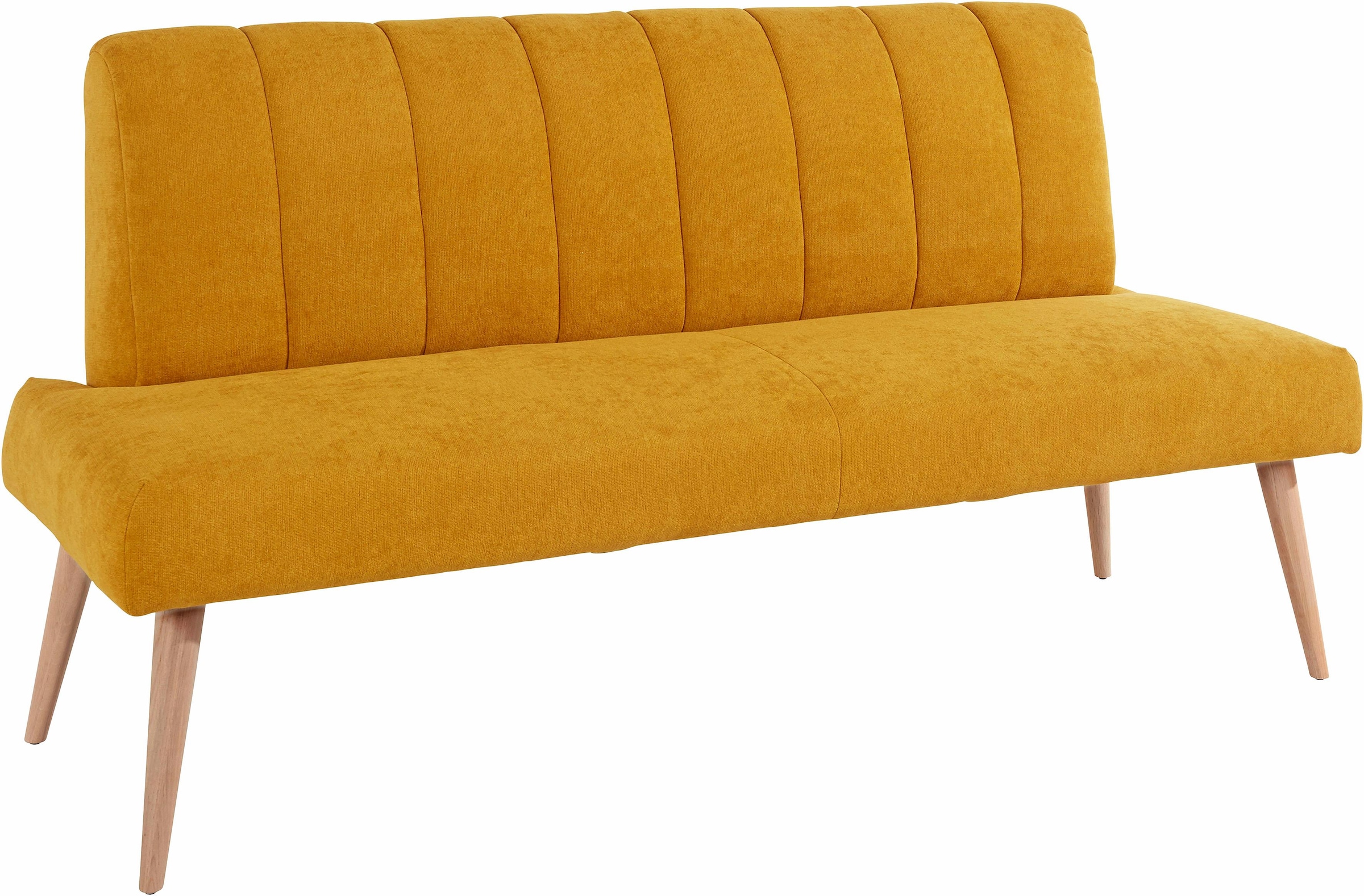 exxpo - sofa fashion "Costa, moderne Rückensteppung, bequem und elegant, hoher Holzfuß" hochwertige Detailverarbeitung, Frei im Raum stellbar