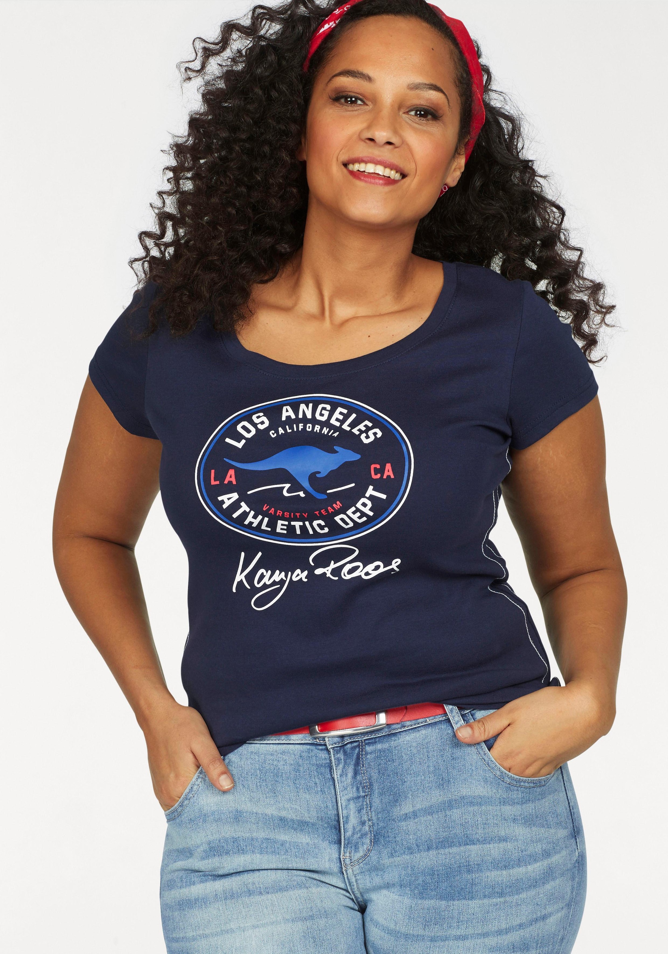 KangaROOS T-Shirt mit kontrastfarbenen kaufen | Nähten BAUR online