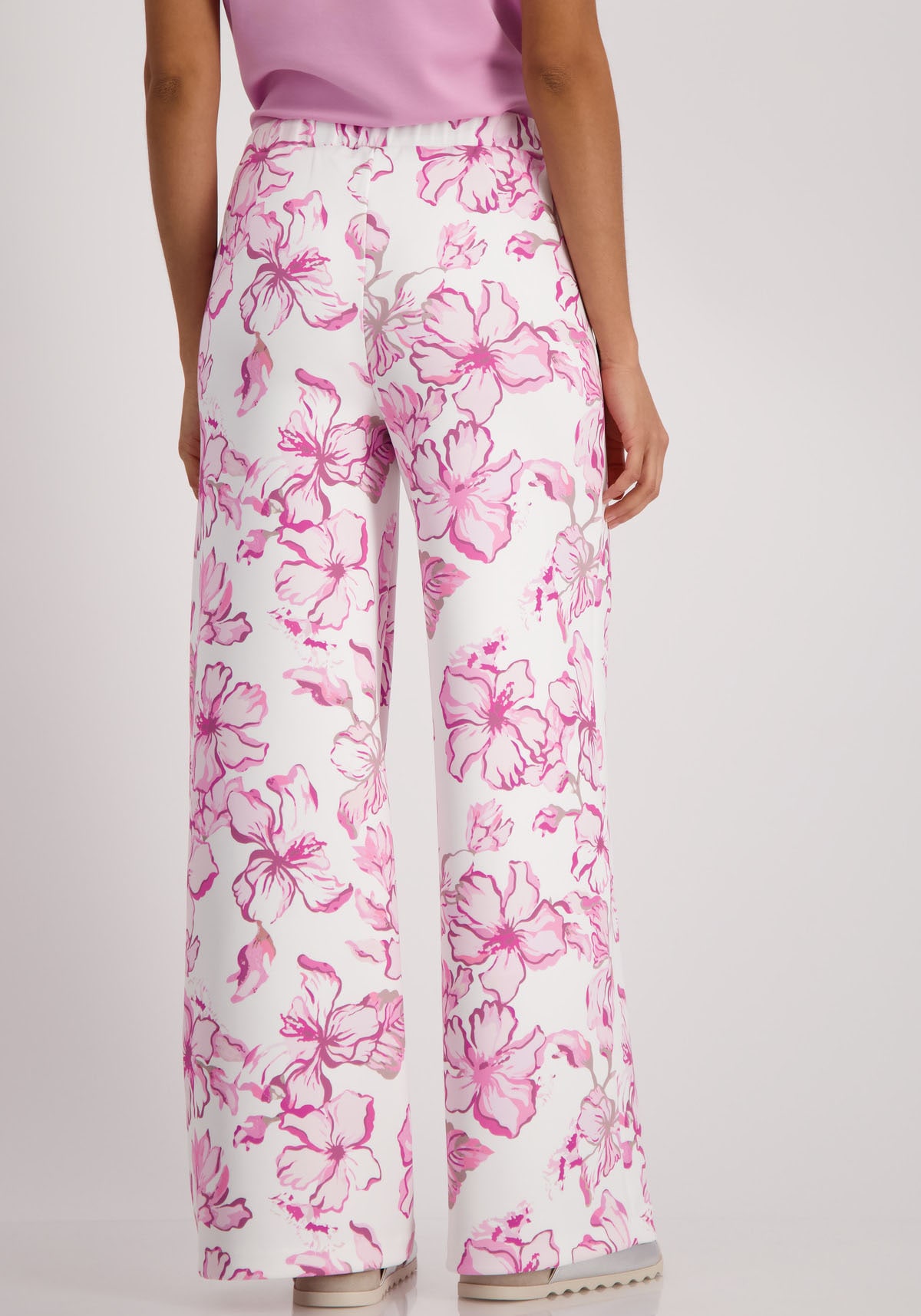 Monari Stoffhose, mit Blumendruck