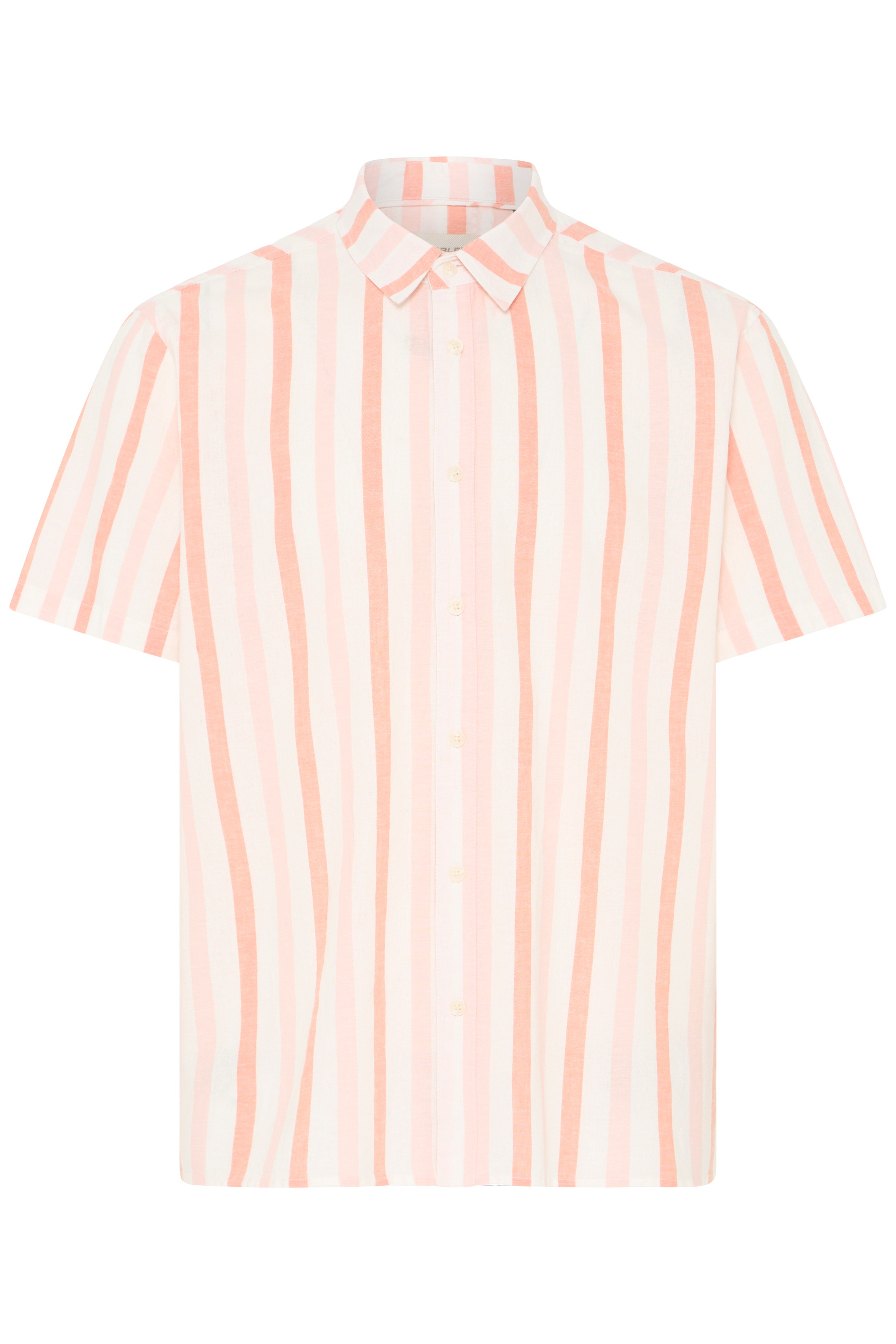 Kurzarmhemd BLEND "BHABAN SHIRT STRIPE", Herren, Gr. XXL, N-Gr, peachskin, Web, Obermaterial: 70% Baumwolle, 30% Leinen, Leinenoptik, gepflegt, gestreift, relaxed fit normal, Hemden