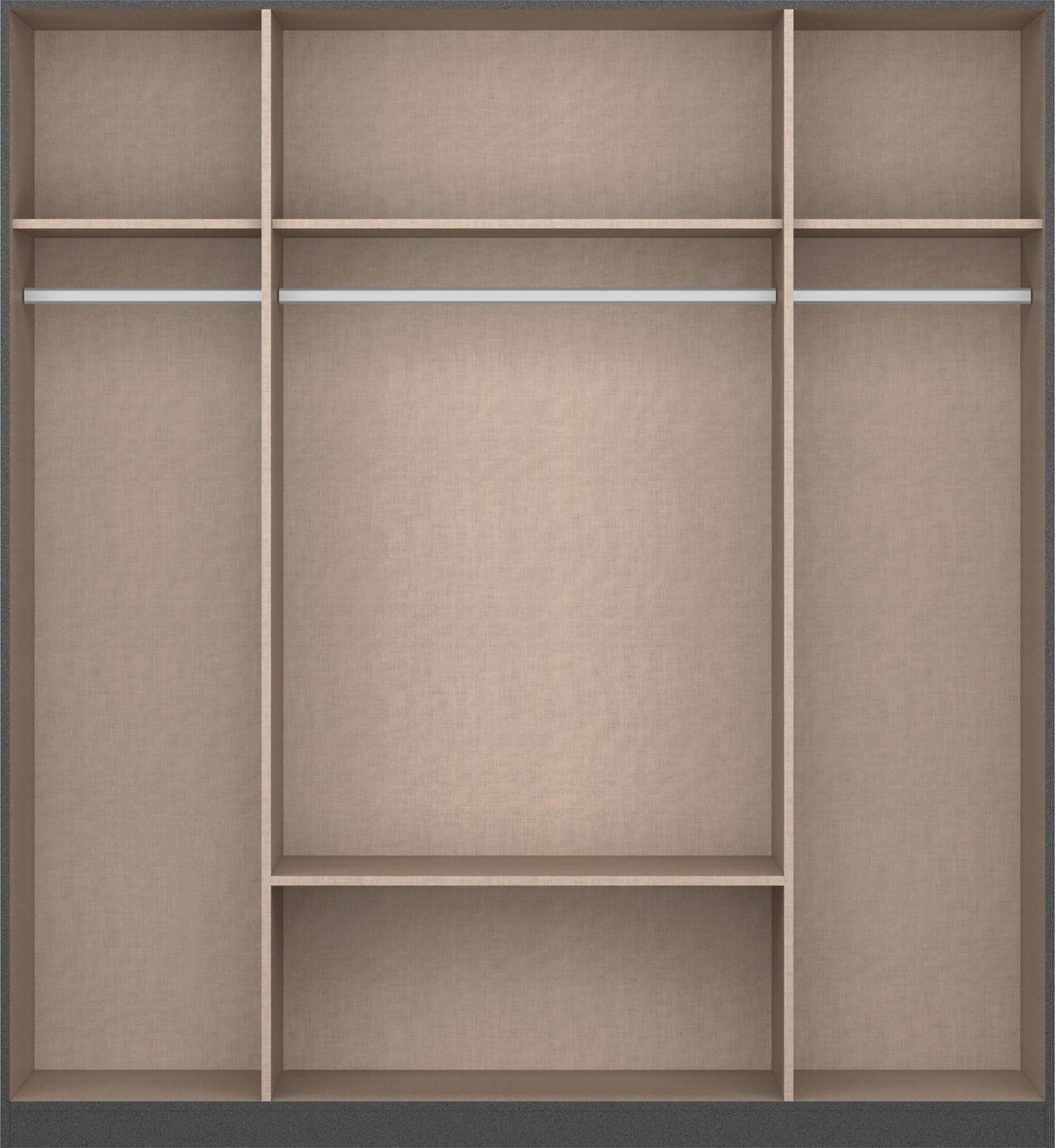 rauch Drehtürenschrank »StyleUp«, Typ Dark & Wood mit trendigen farblich abgesetzten Griffen