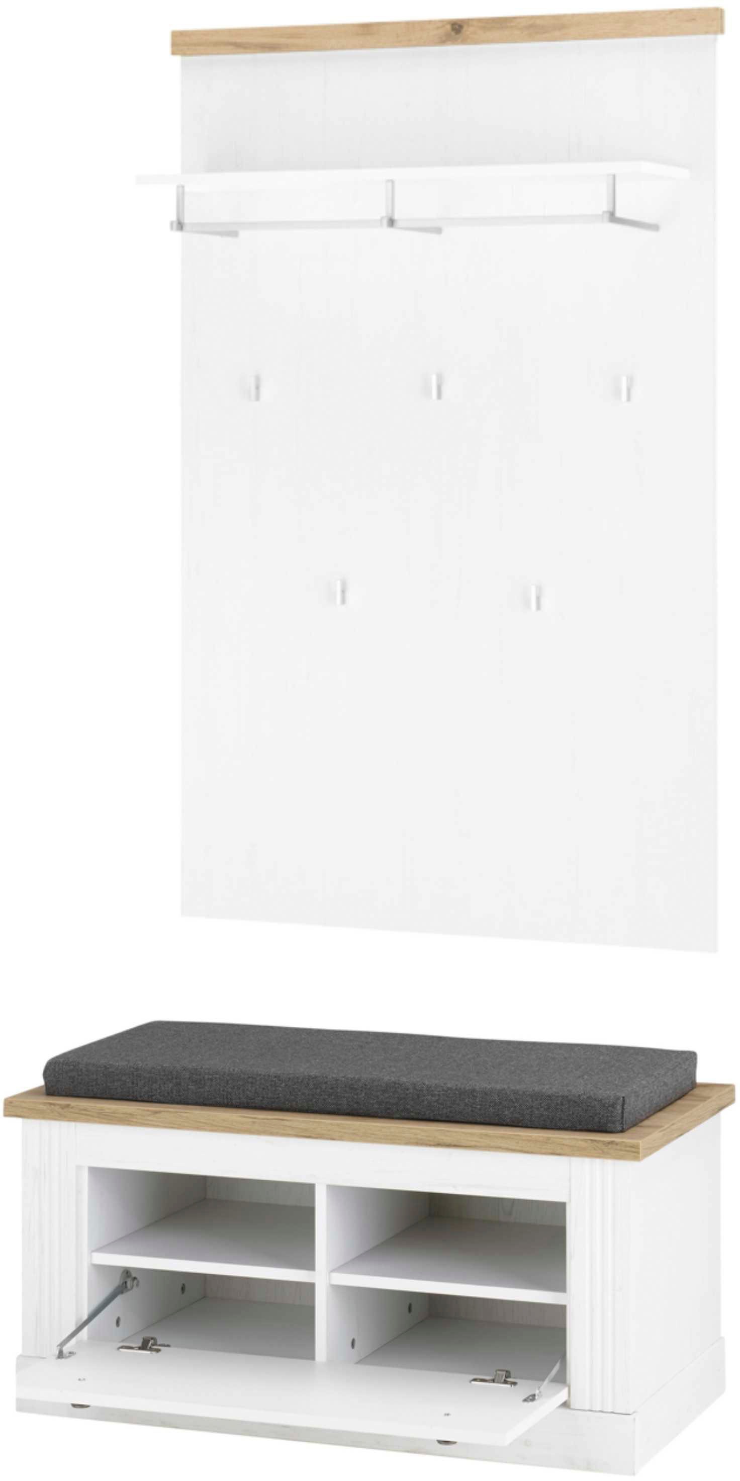 Home affaire Garderoben-Set "WESTMINSTER BESTSELLER" Schuhbank, Wandpaneel, günstig online kaufen