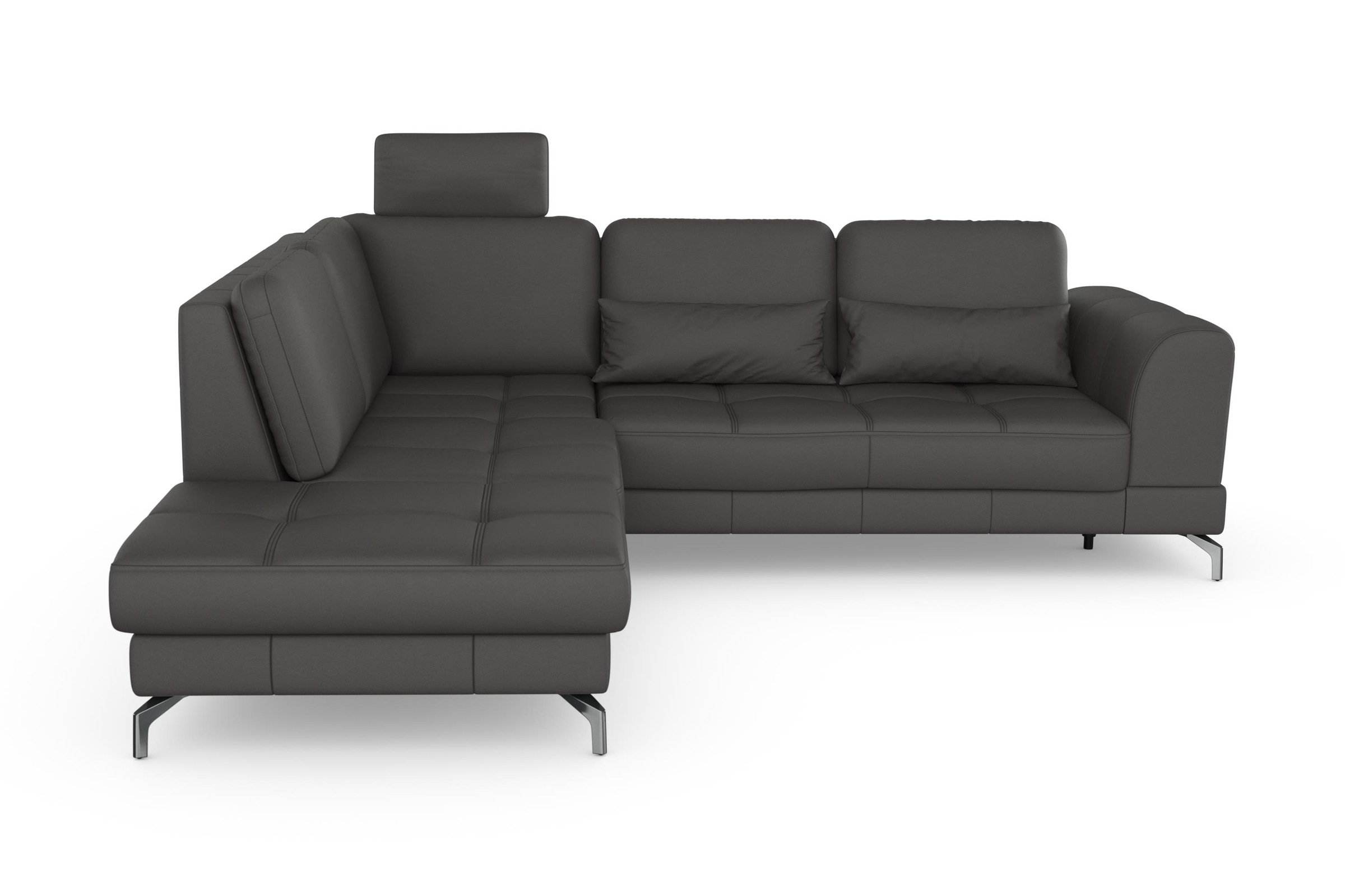 sit&more Ecksofa »Bendigo L-Form«, inklusive Sitztiefenverstellung, Bodenfreiheit 12 cm, in 2 Fußfarben