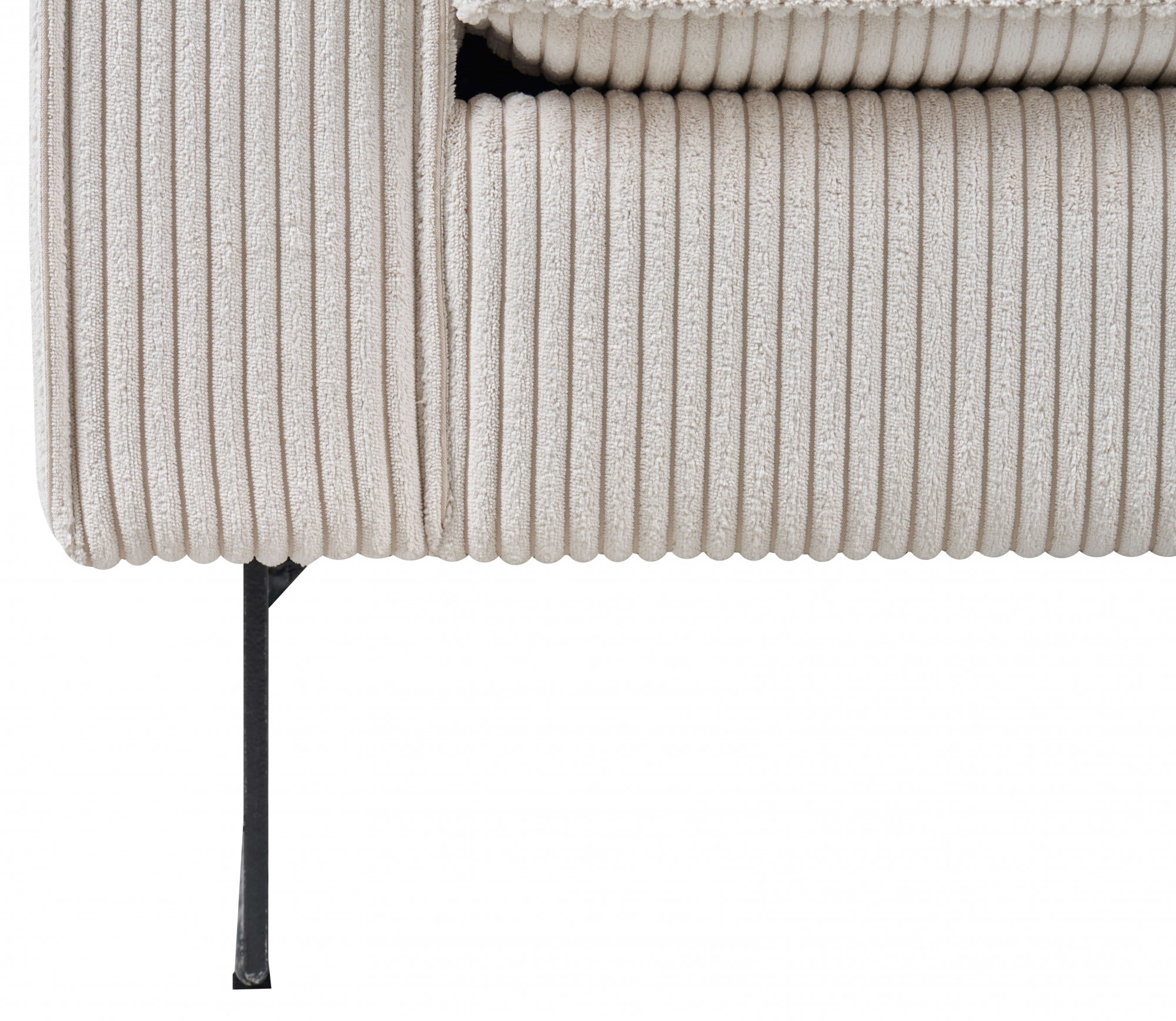 Places of Style Loveseat »Pinto«, mit Keder, Metallfüßen und auch in Cord Bezug erhältlich