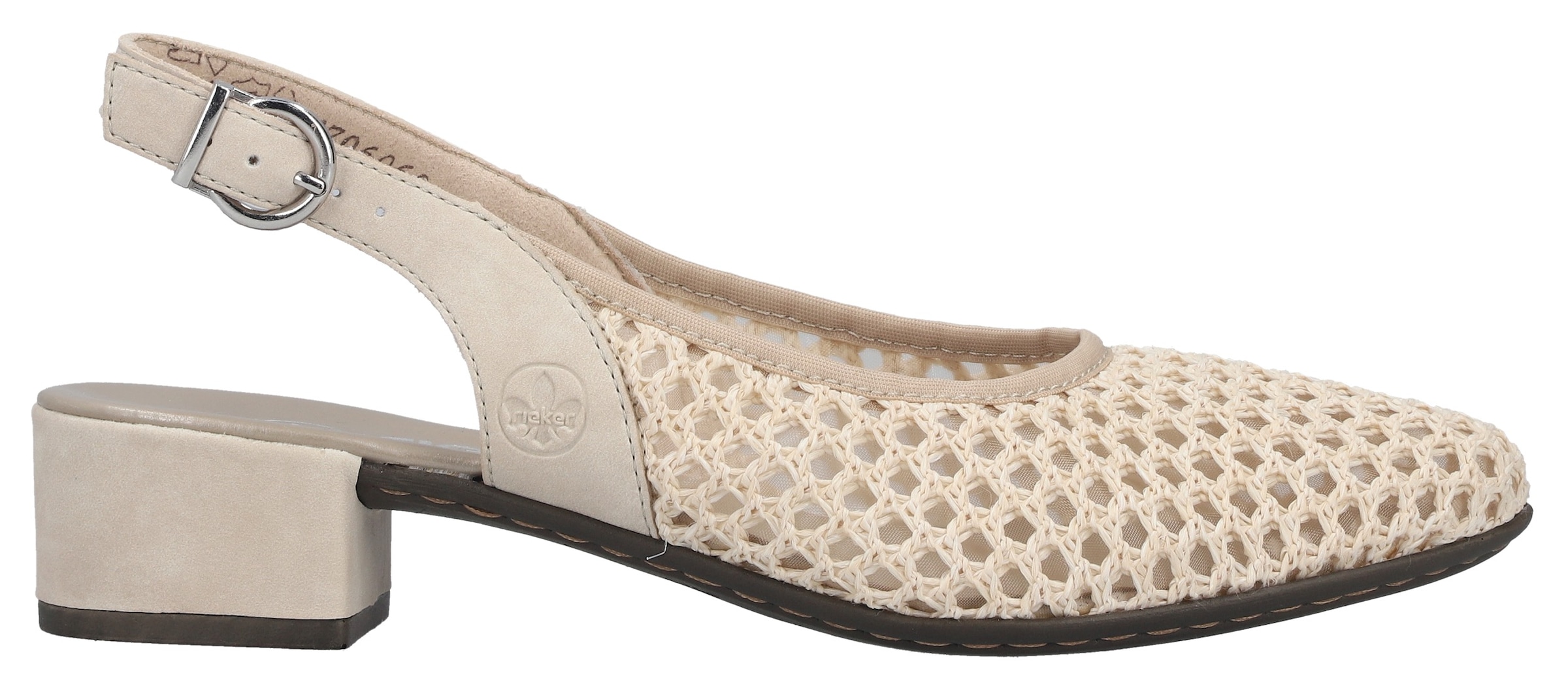 Rieker Slingsandale  Sommerschuh, Festtagsschuh, Blockabsatz, mit Riemchen