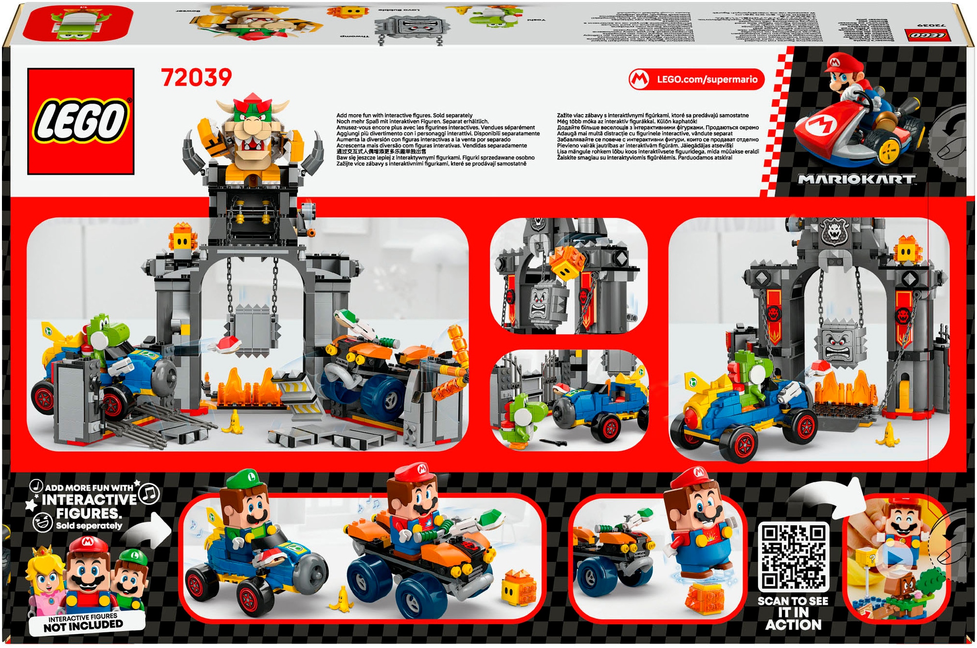 LEGO® Konstruktionsspielsteine »Mario Kart – Bowsers Festung (72039), LEGO Super Mario«, (1068 St.), Made in Europe