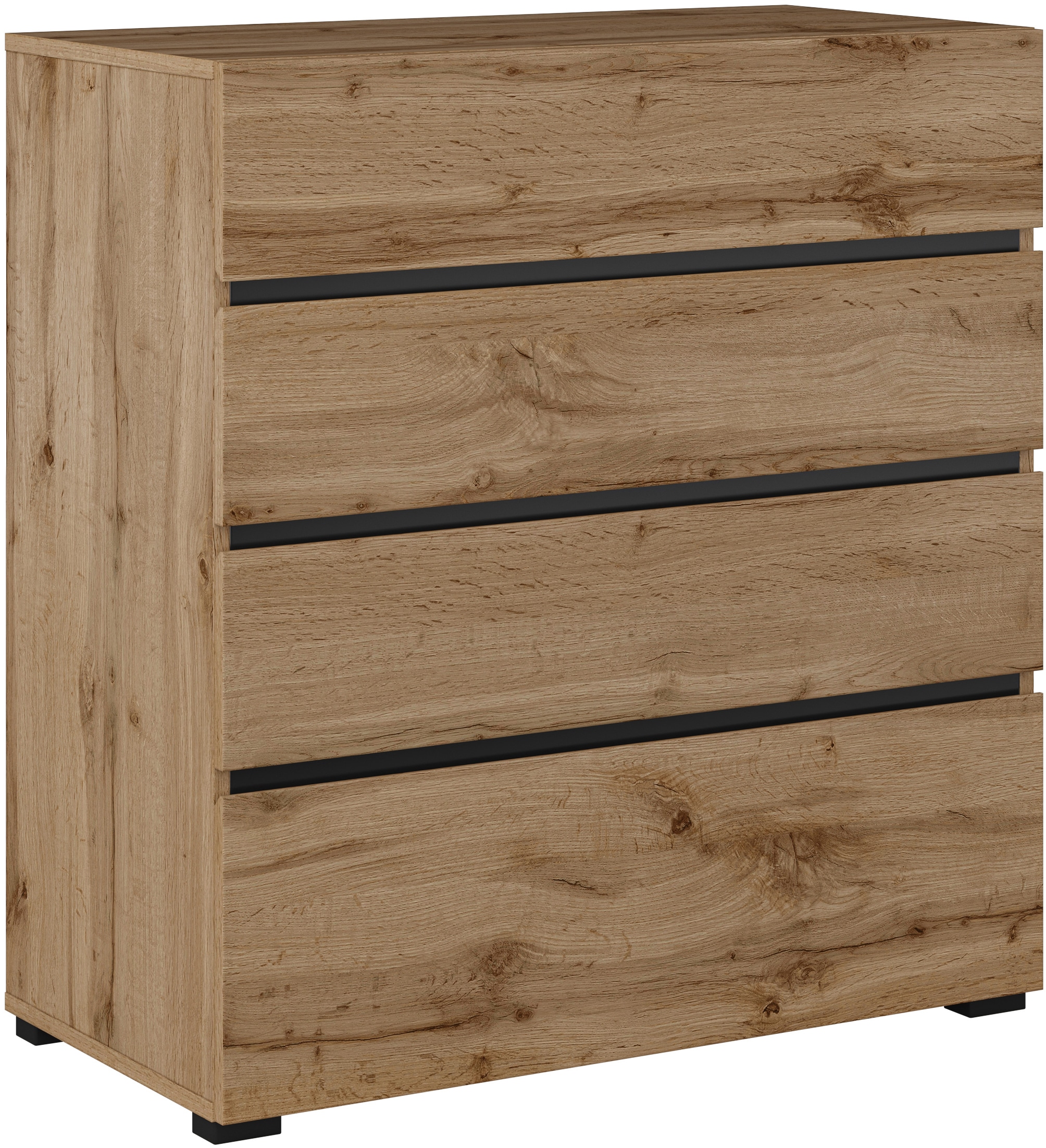 Home affaire Schubkastenkommode "Cross, moderne grifflose Kommode, 80x40x85 günstig online kaufen