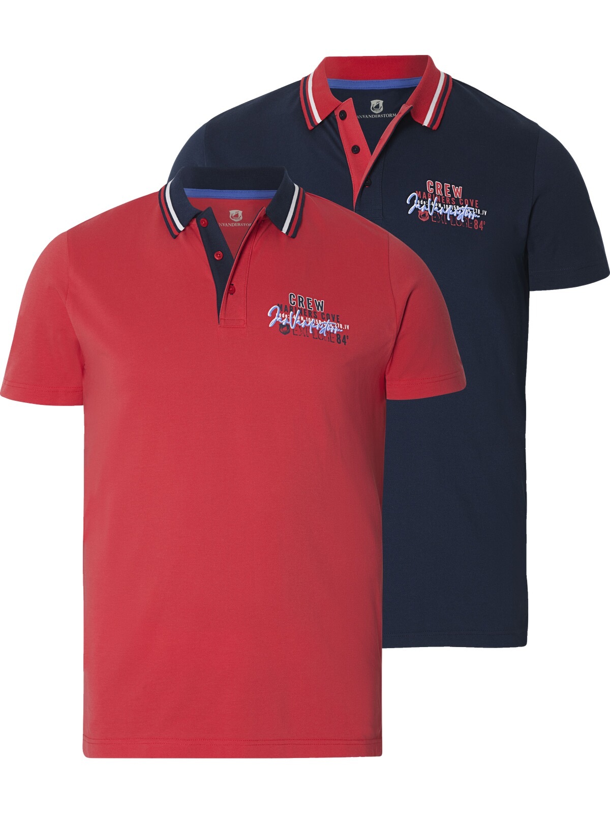 Jan Vanderstorm Poloshirt »Doppelpack Poloshirt TEOFIL«