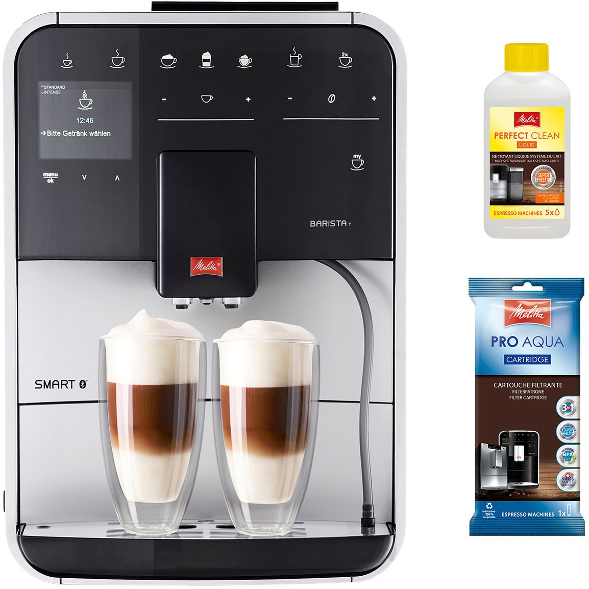 Melitta Kaffeevollautomat "Barista T Smart F831-101", 4 Benutzerprofile&18 Kaffeerezepte, nach italienischem Originalrez