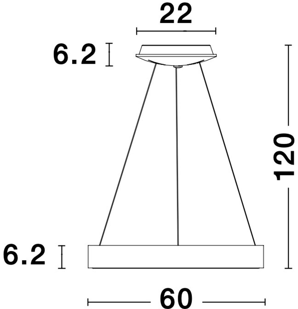 Nova Luce LED-Hängeleuchte »RANDO THIN«, 1 flammig, Leuchtmittel LED-Modul | LED fest integriert
