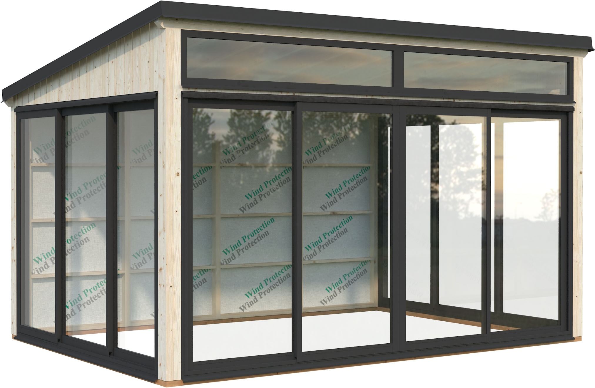 Palmako Holzpavillon »Saga 11,6 m² Slide« BxTxH: 430x307x273 cm