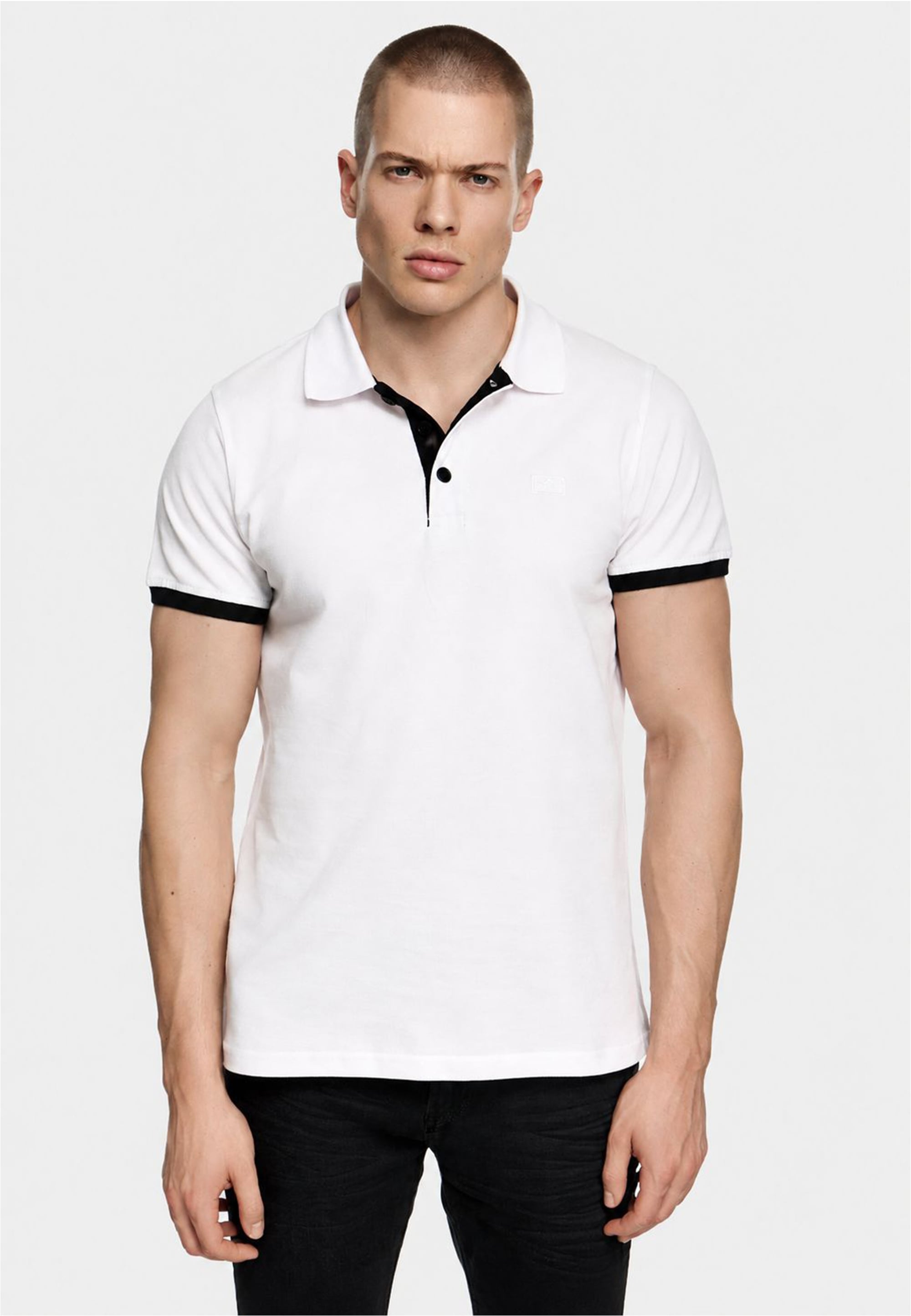 Rusty Neal Poloshirt "Rusty Neal Polo" mit kontrastfarbig abgesetzter Knopfleiste