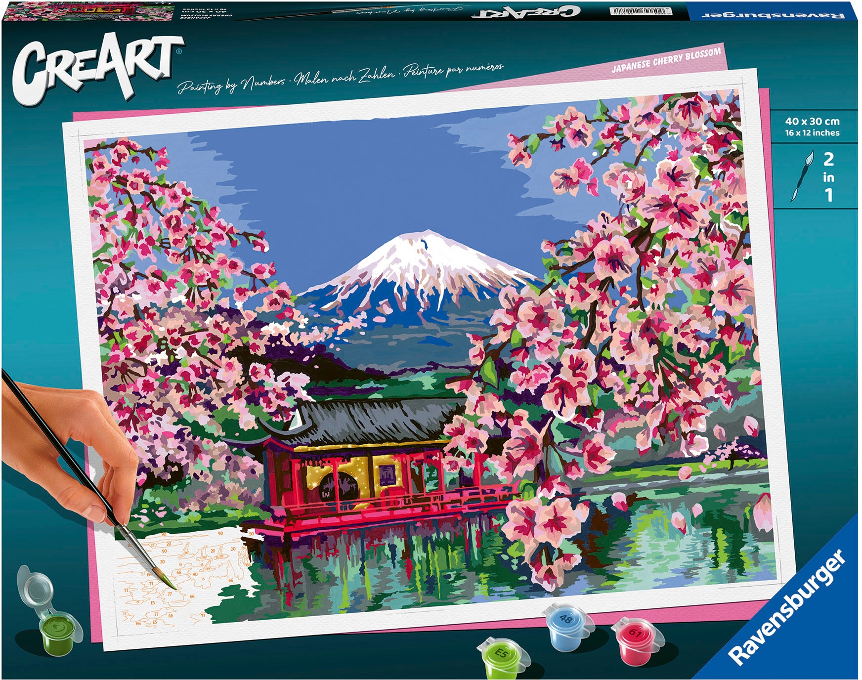 Ravensburger Malen nach Zahlen »CreArt, Japanese Cherry Blossom«, Made in Europe; FSC® - schützt Wald - weltweit