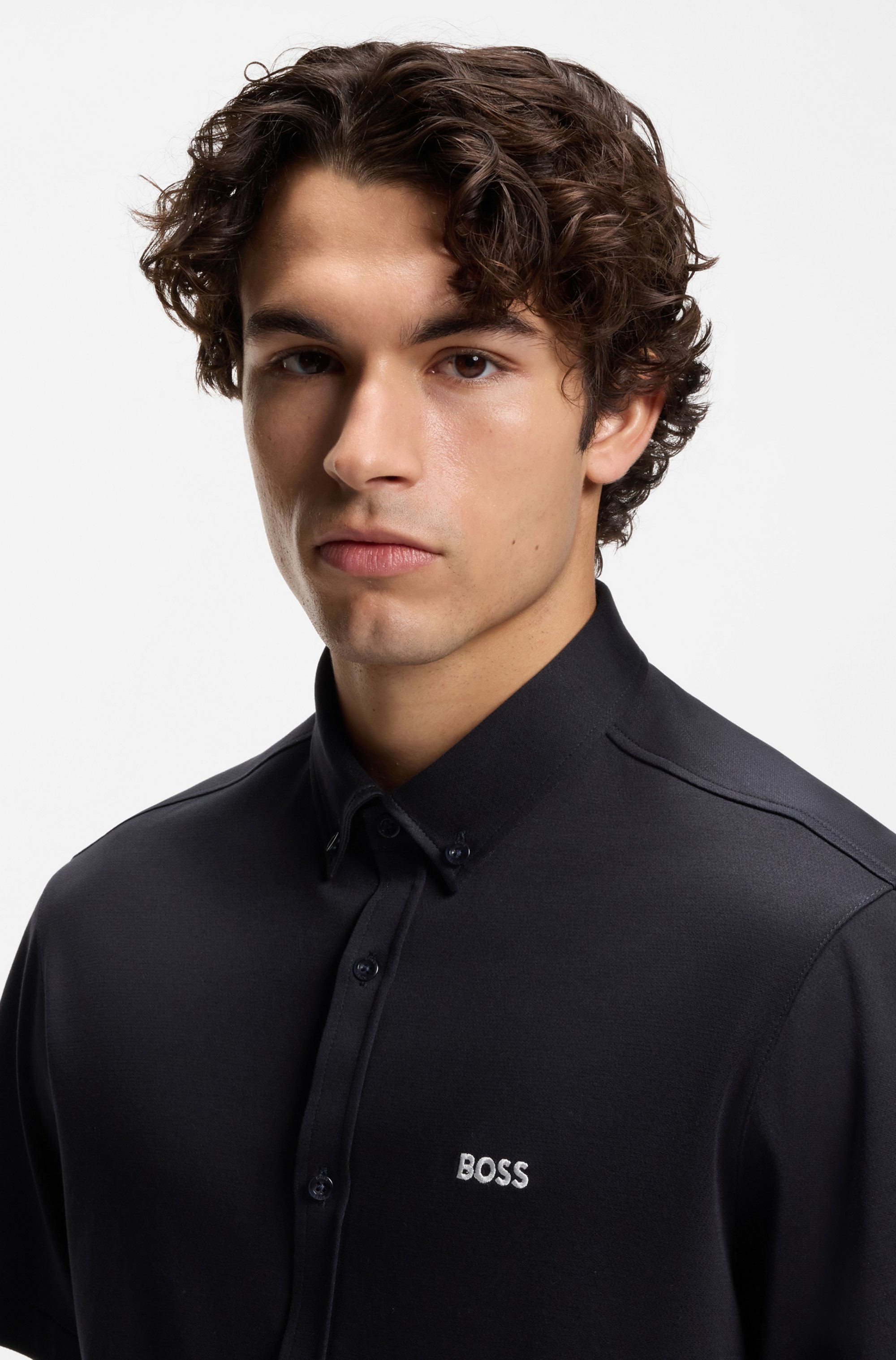 BOSS GREEN Kurzarmhemd »B Motion S« softe Baumwolle, Vier-Wege-Stretch, knitterfrei