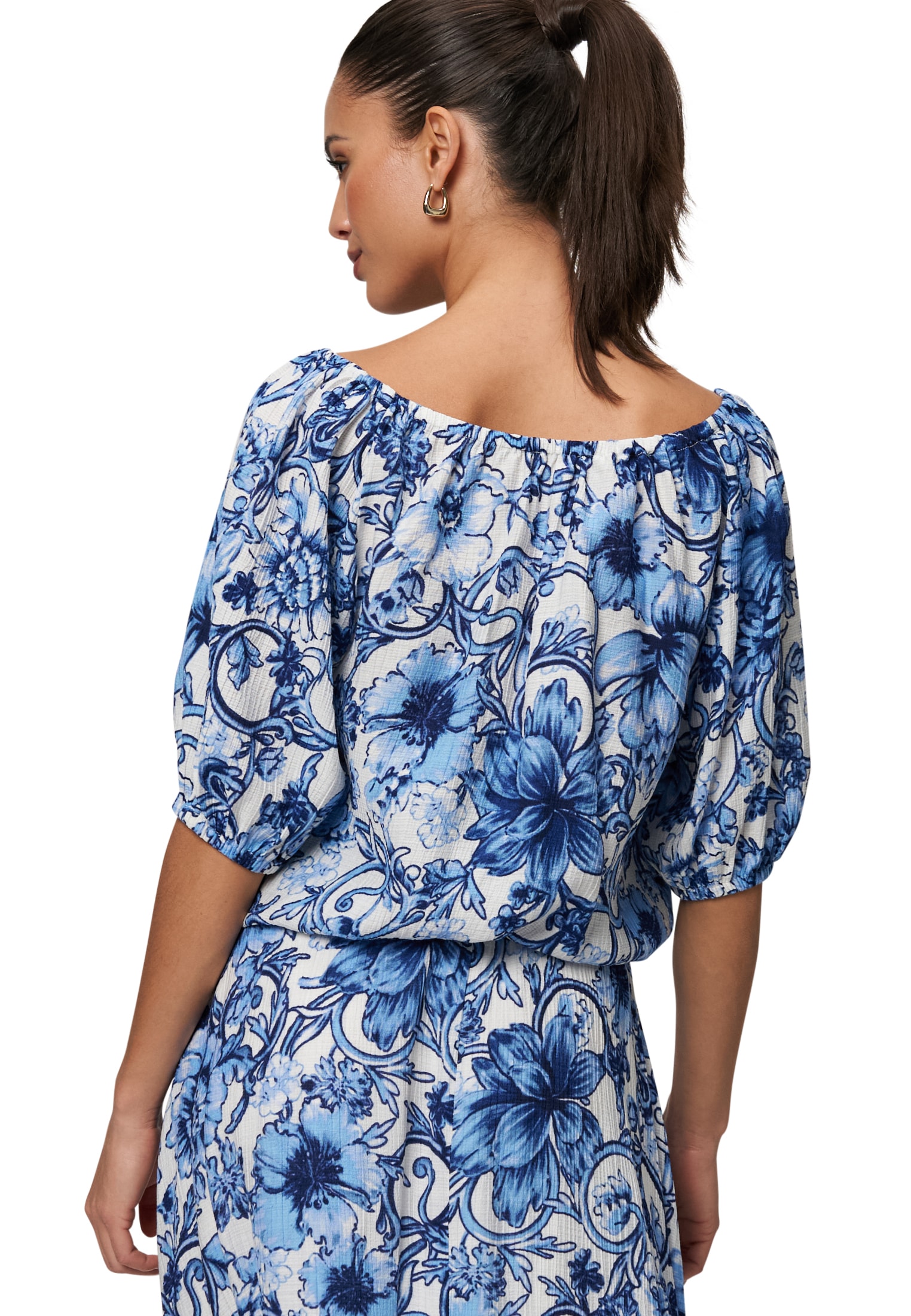 Zero Carmenbluse »zero Carmenbluse mit Blumendruck«