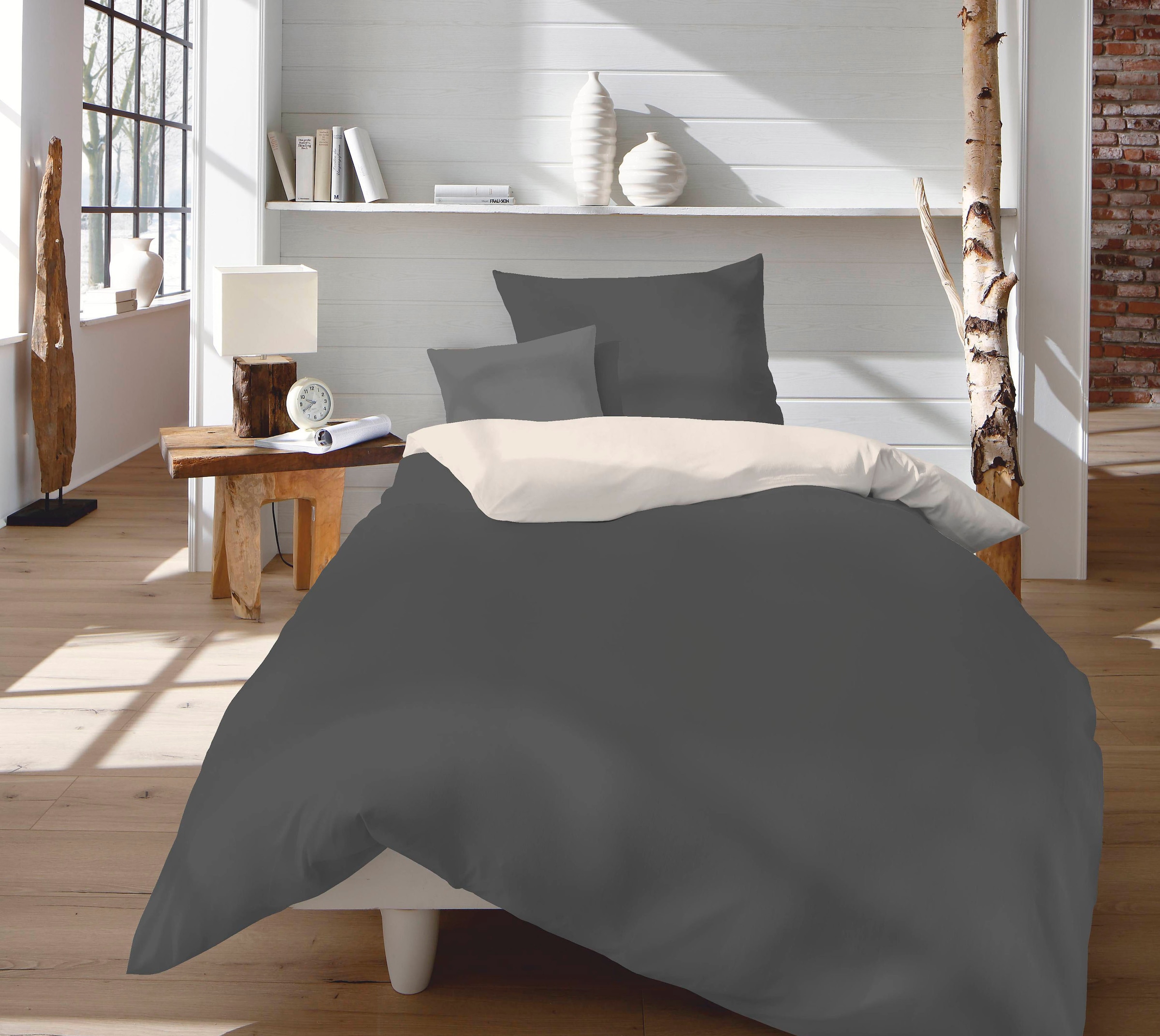 fleuresse "Provence W" 2 Stk. 50% Baumwolle, 50% Leinen, in Gr. 135x200, 155x220, 200x200cm