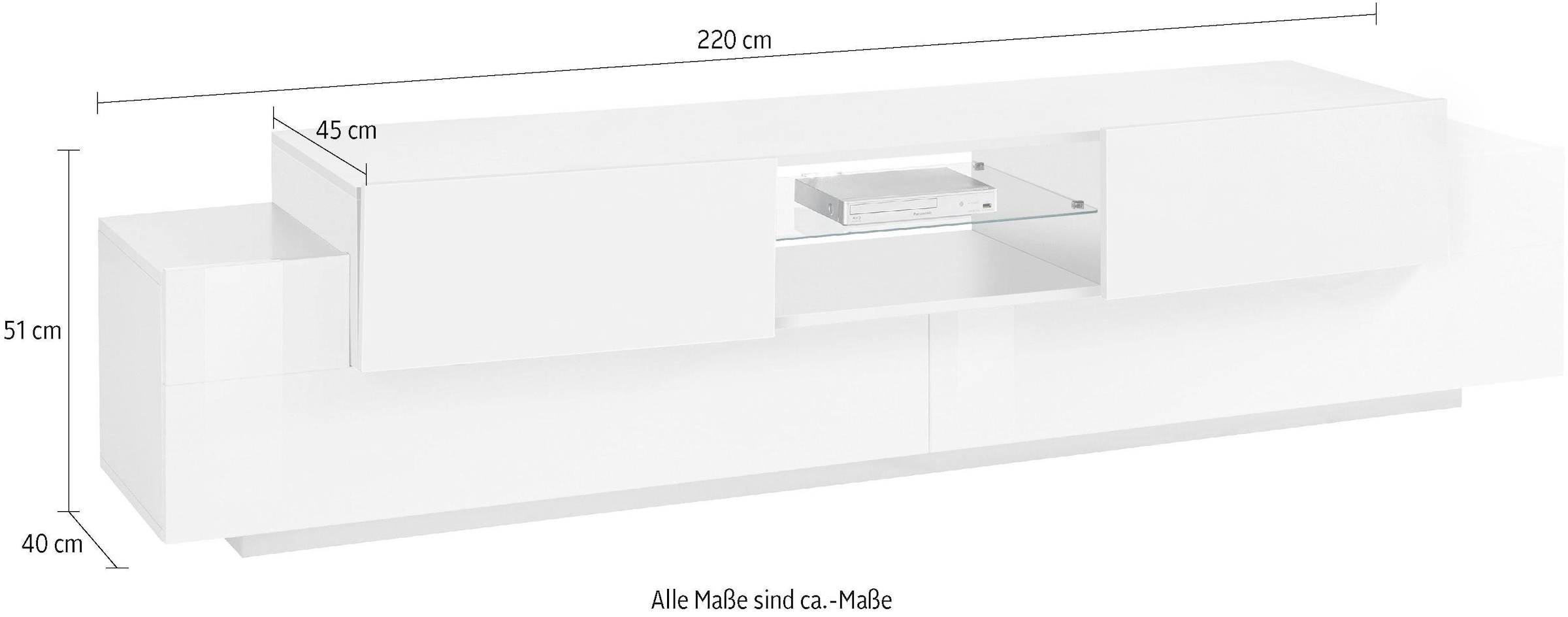 Tecnos TV-Board »Coro«, Breite ca. 220 cm