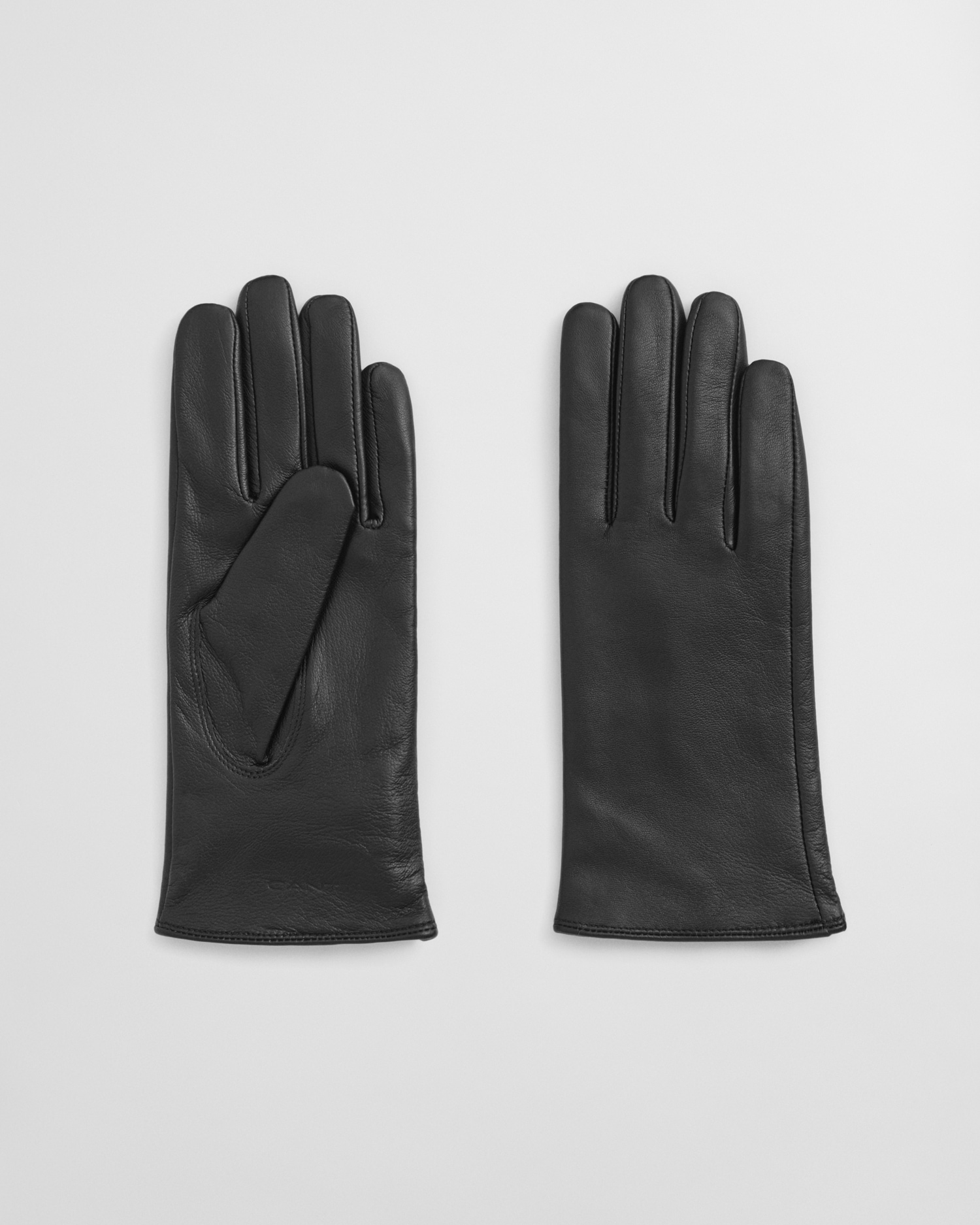 GANT Damen Lederhandschuhe "CASHMERE LINED LEATHER GLOVES", schwarz, Gr. M, unifarben, Web, Lammleder, Handschuhe, Regular fit