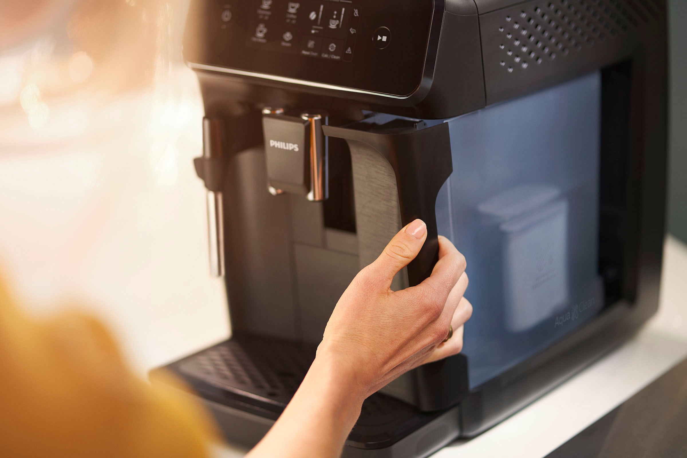 Philips Kaffeevollautomat »2200 Serie Kaffeespezialitäten EP2220/10 BAUR und Pannarello«, mattschwarz 2 für | anpassbarer Aromastärke
