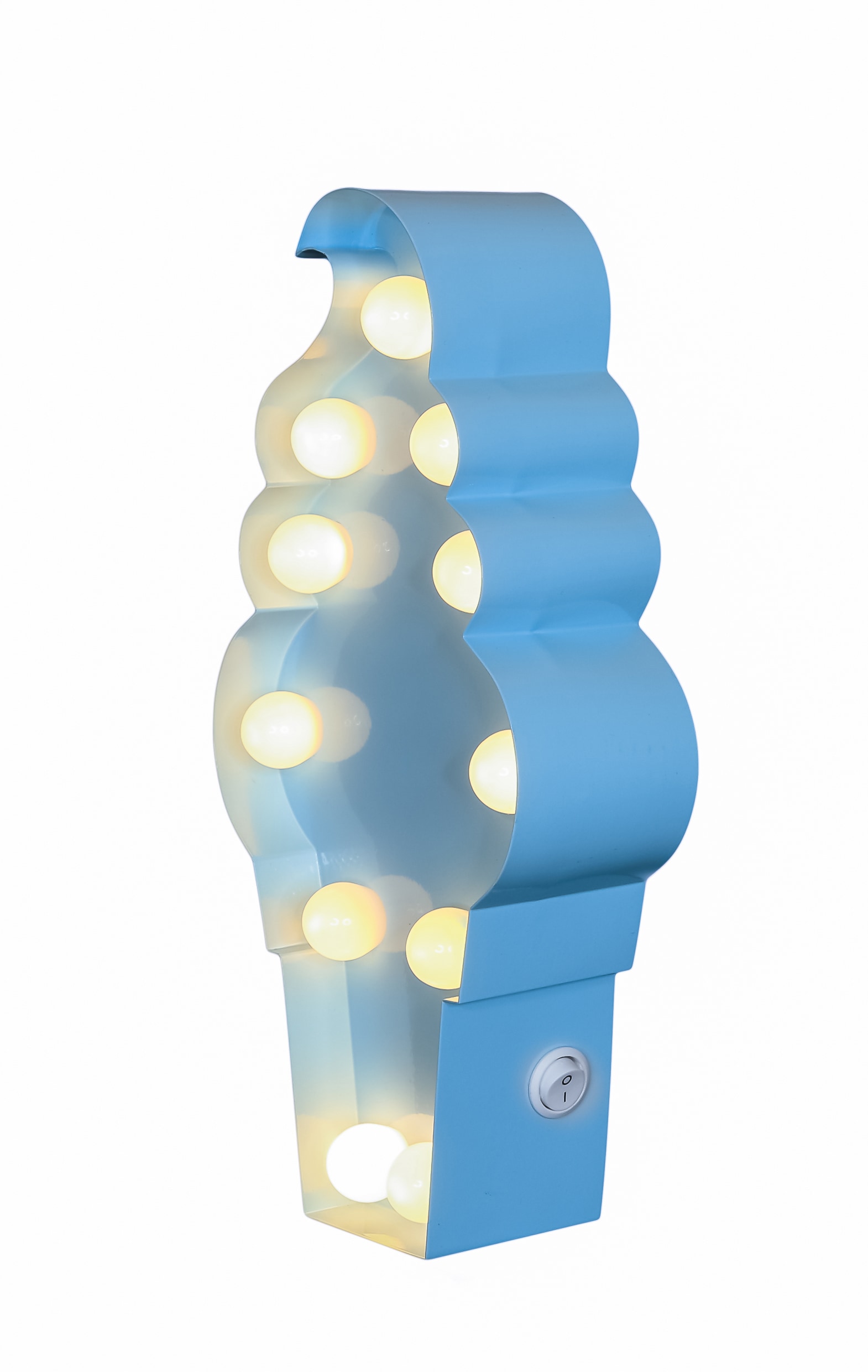 MARQUEE LIGHTS LED Dekolicht »Icecream«, 11 flammig, Leuchtmittel LED-Modul | LED fest integriert, Wandlampe,Tischlampe Eis, Eistüte, Eiscreme 11 Leuchtmittel - 11x23 cm