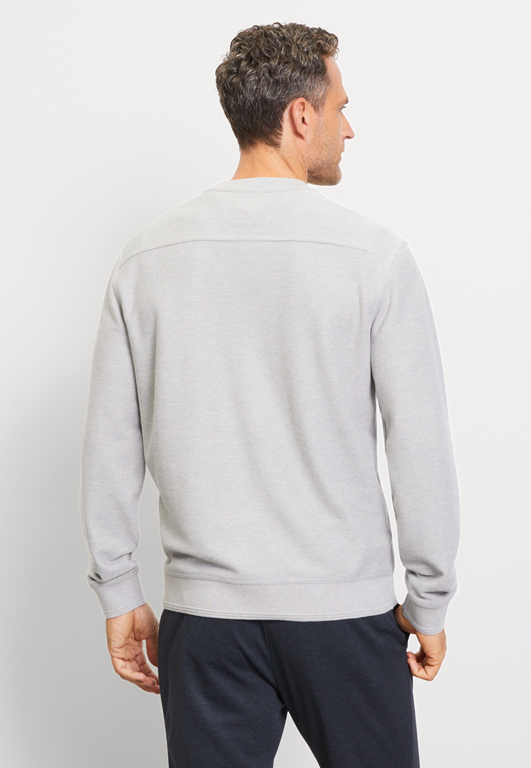 OLYMP Casual Wirk Sweatshirt Light Gray Size L 6