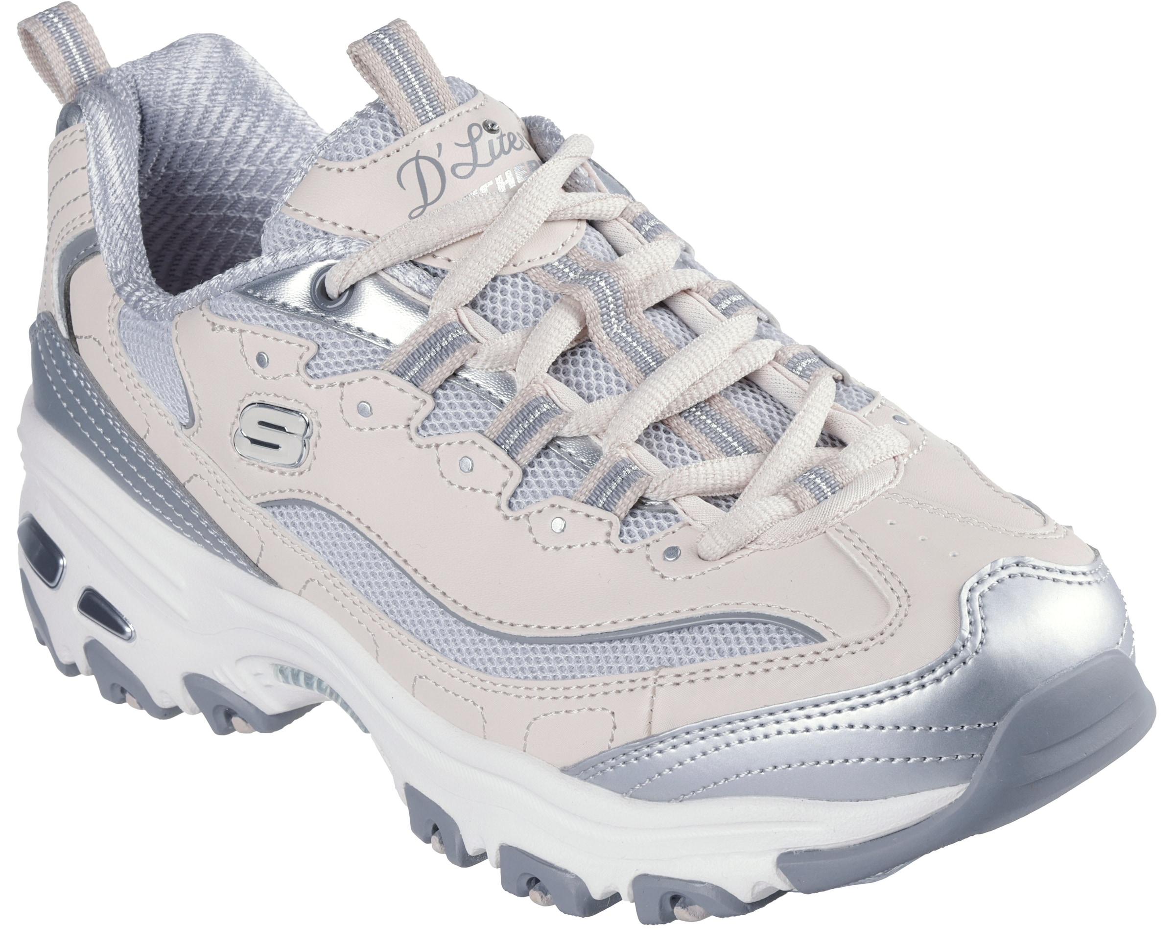 Skechers Sneaker "DLITES-CHROMATIC", Plateausneaker, Schnürschuh mit Metall günstig online kaufen