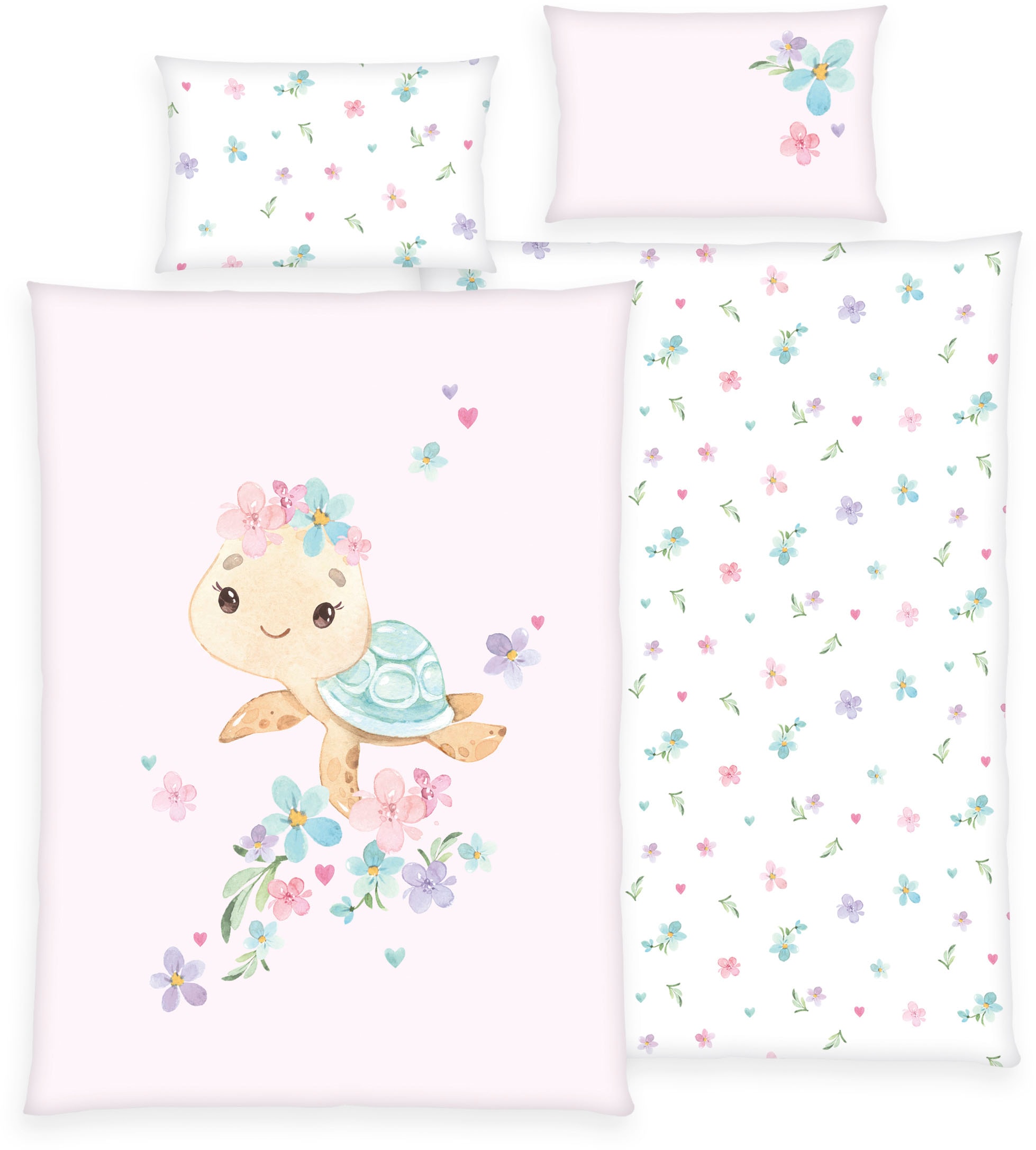 Baby Best Babybettwäsche "Little Turtle" 2 Stk. mit liebevollem Motiv günstig online kaufen