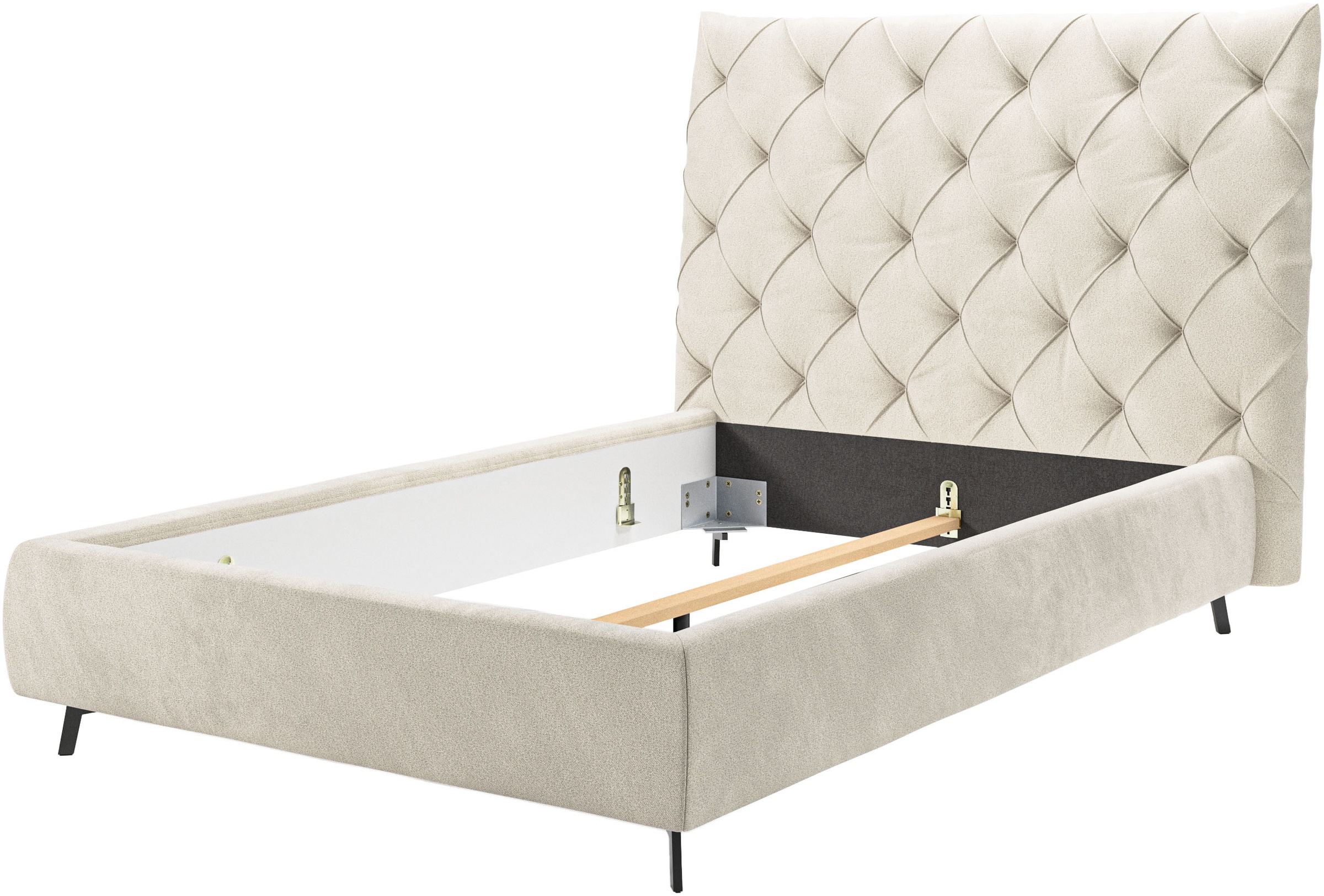 Leonique Polsterbett "Maxime, in 4 Breiten bis 200cm, auch in Leder" Kopfte günstig online kaufen