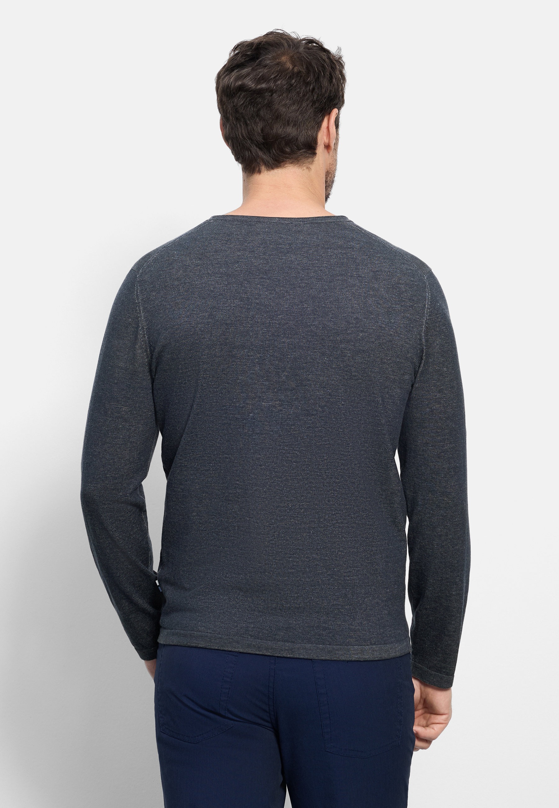 OLYMP Casual Knit Sweater Men Navy M 6