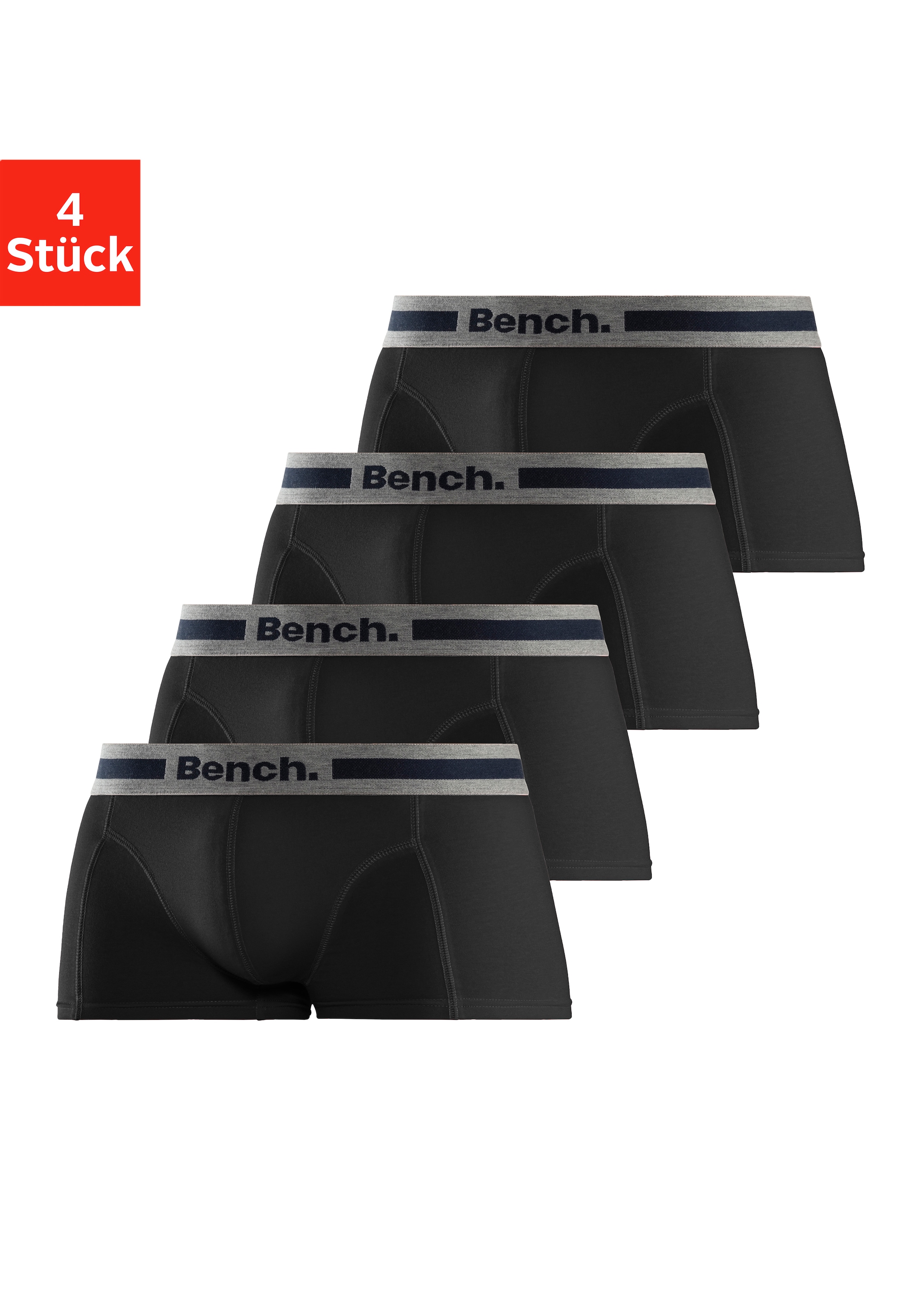 Bench. Hipster, (Packung, 4 St.), knapp sitzende Boxershorts aus Baumwollmischung