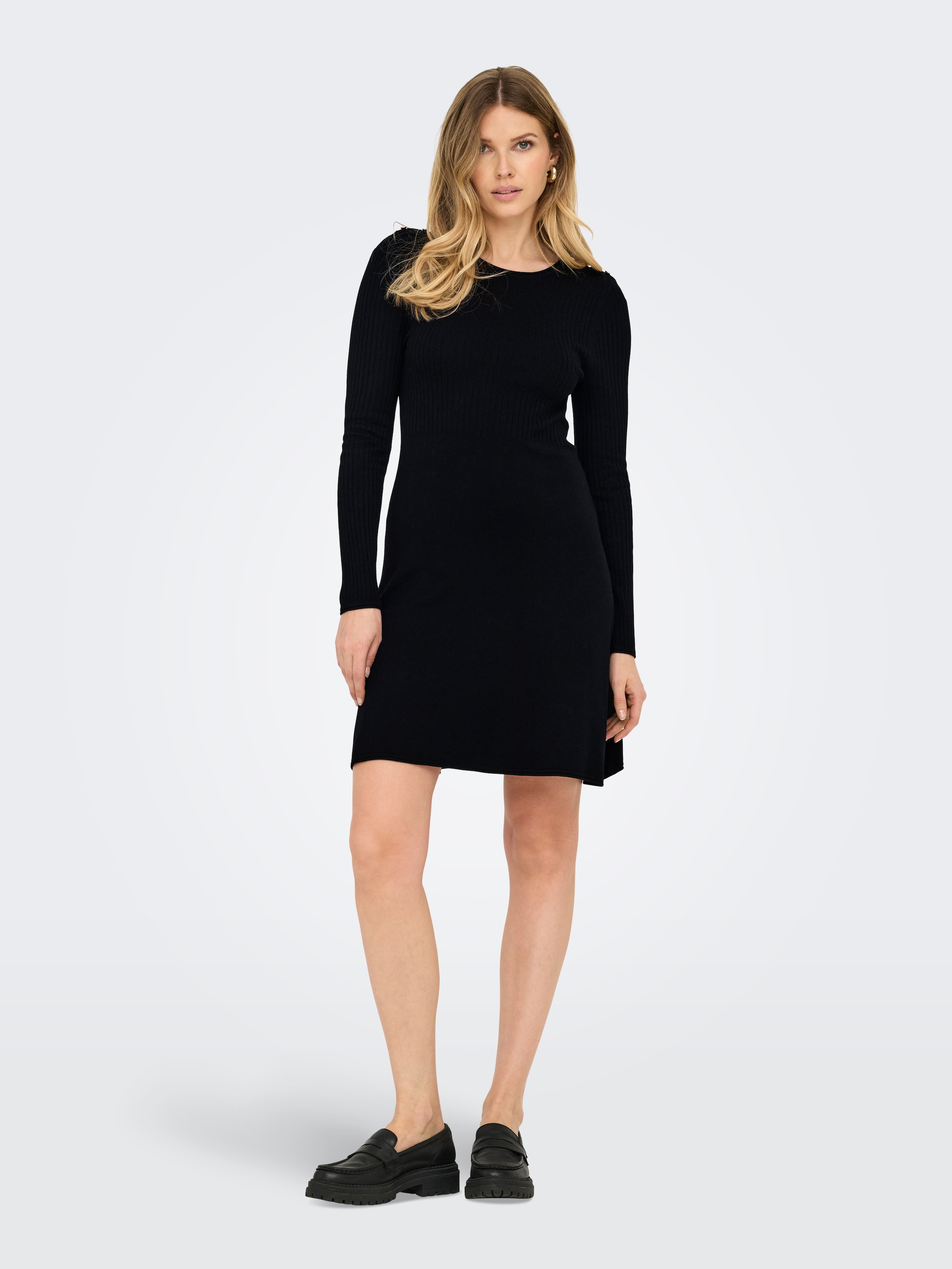 ONLY Midikleid »ONLMILA SL BUTTON O-NECK DRESS EX KNT«, Sommerkleid