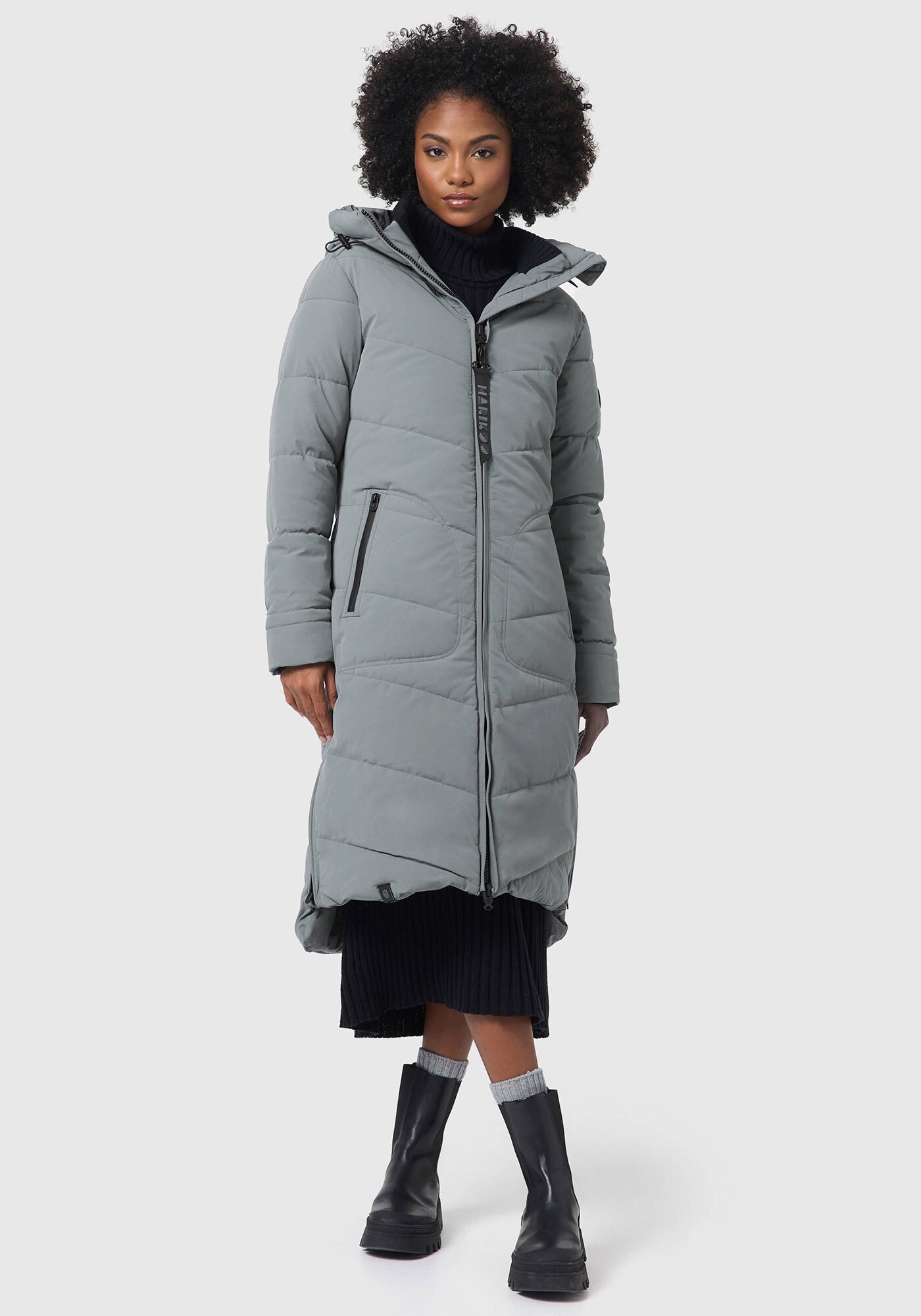 Marikoo Winterjacke »Benikoo« mit Kapuze langer Winter Mantel gesteppt
