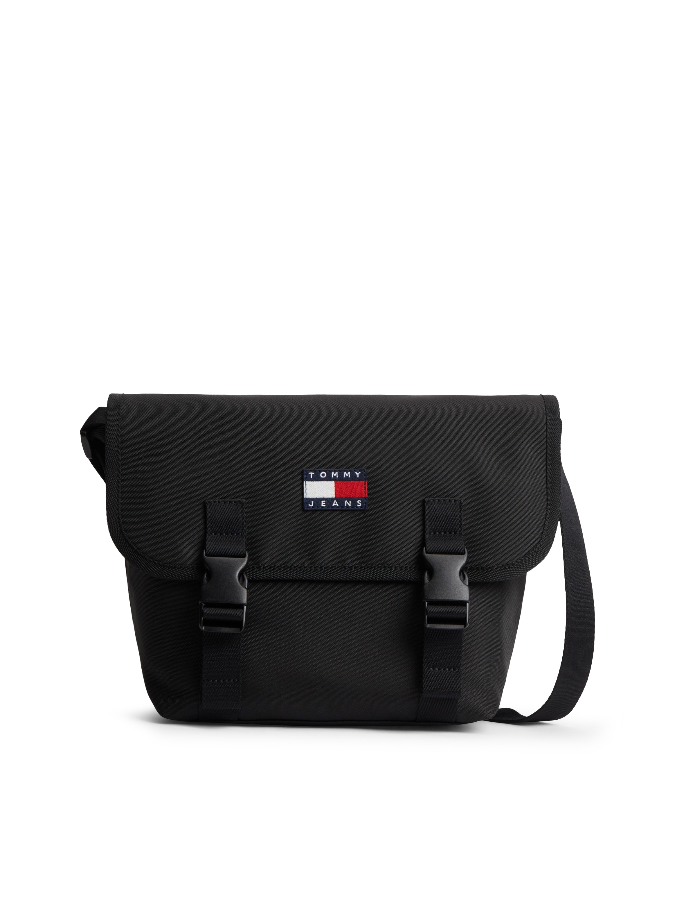 Tommy Jeans Messenger Bag "TJM ESS DAILY MESSENGER" Damen Schultertasche, Geschäftstasche mit Logo-Aufnäher