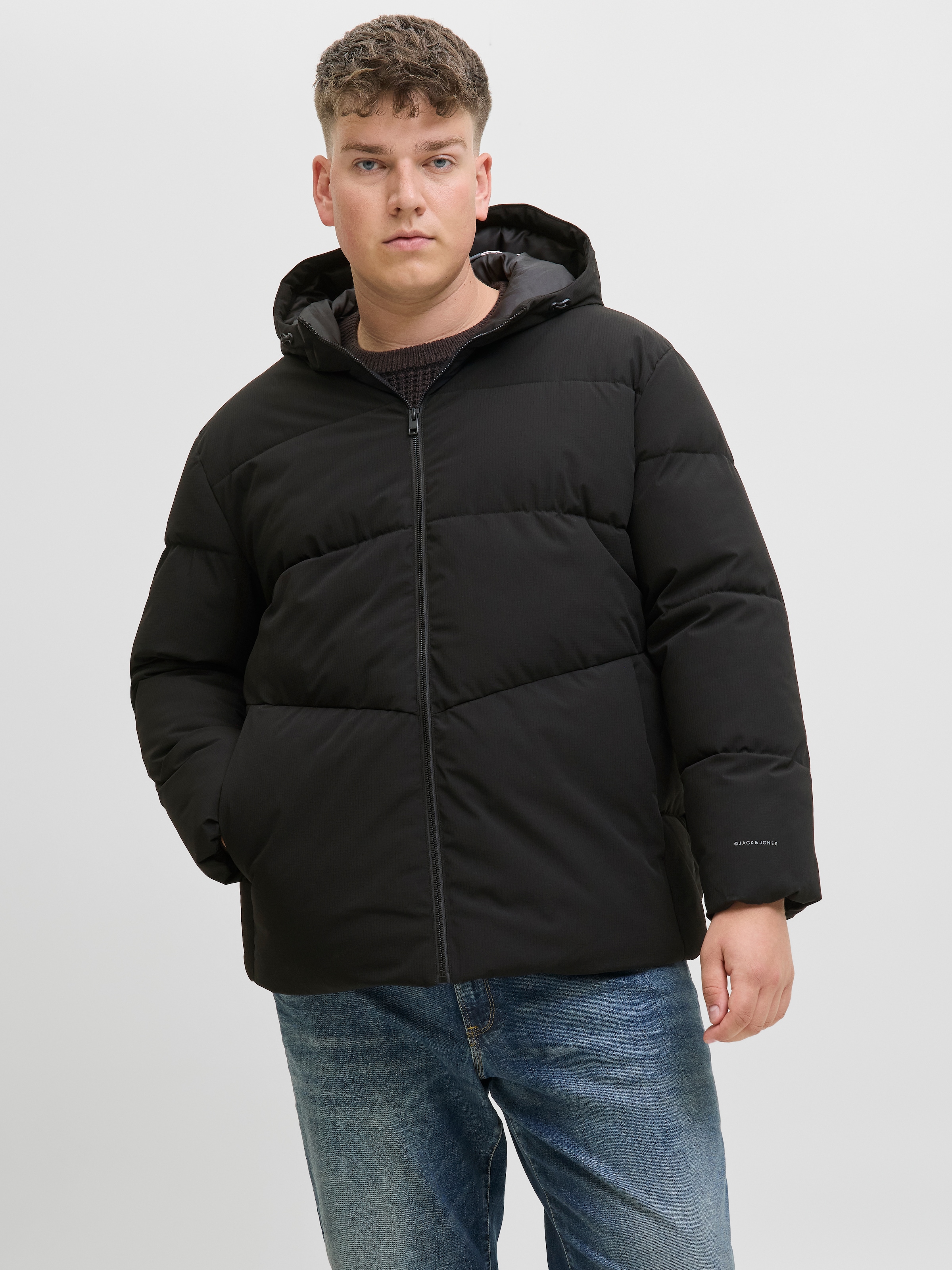 Jack & Jones PlusSize Steppjacke "JJGLOBAL PUFFER JACKET PLS" mitKapuze günstig online kaufen